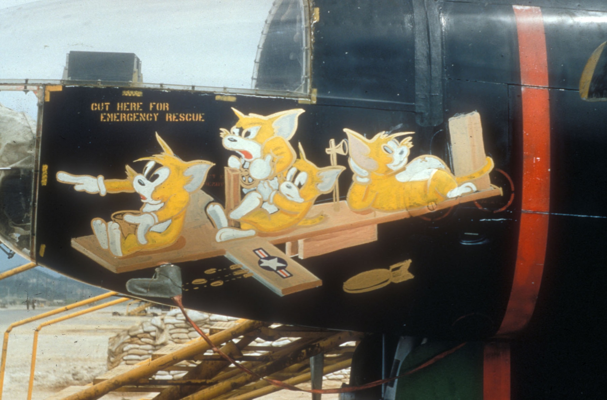 B-26 and F-84s, like other USAF aircraft in Korea, often had nose art. (U.S. Air Force photo)