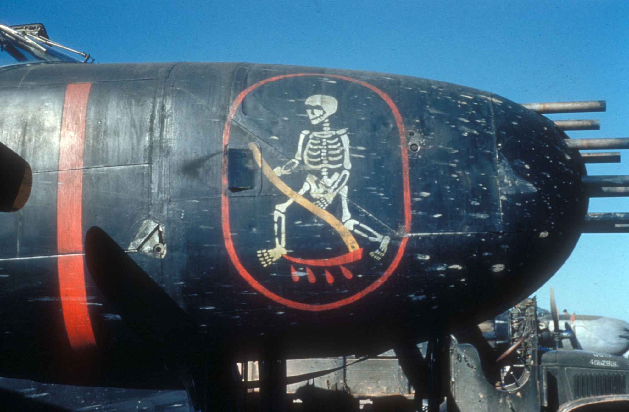 B-26 and F-84s, like other USAF aircraft in Korea, often had nose art. (U.S. Air Force photo)