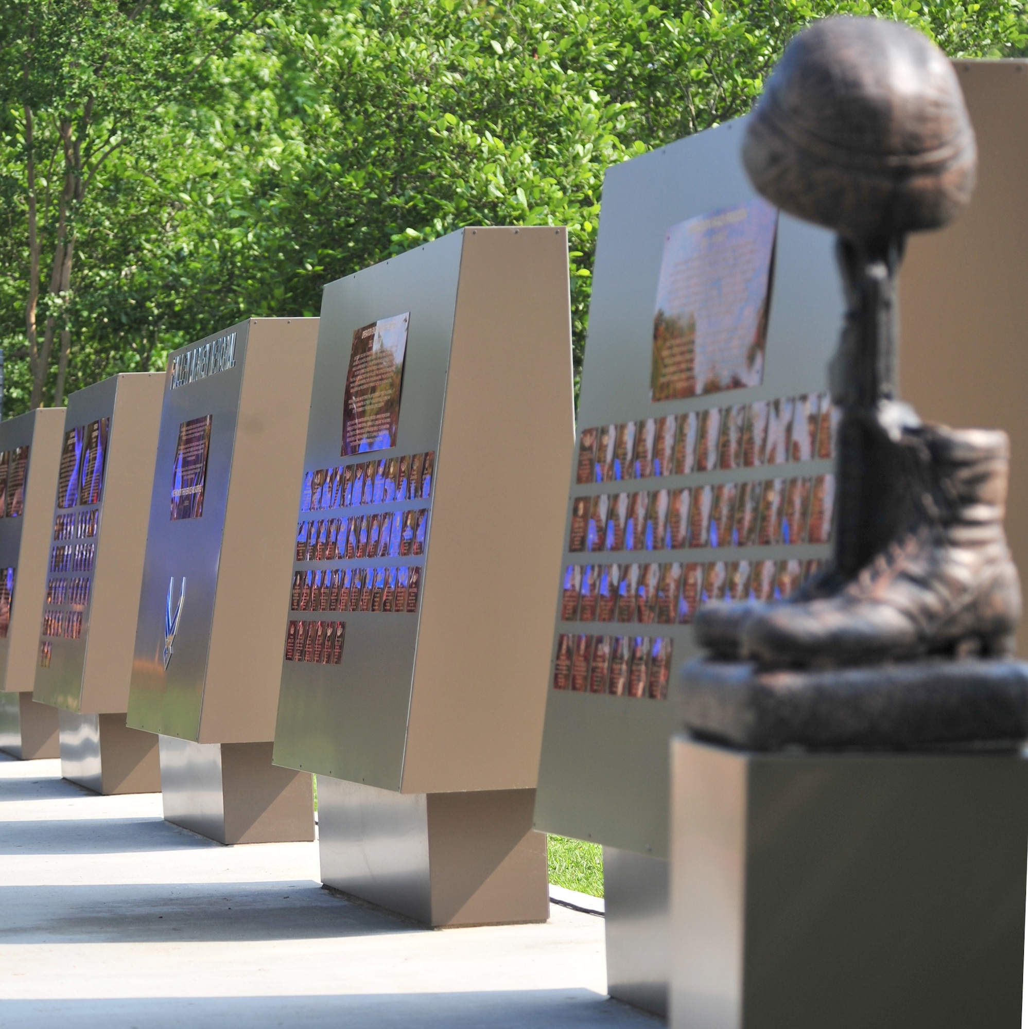 The Fallen Airmen Memorial at Memorial Lake, S.C., is dedicated to all Airmen who have died in combat. (U.S. Air Force photo/Airman 1st Class Amber E. N. Jacobs)

