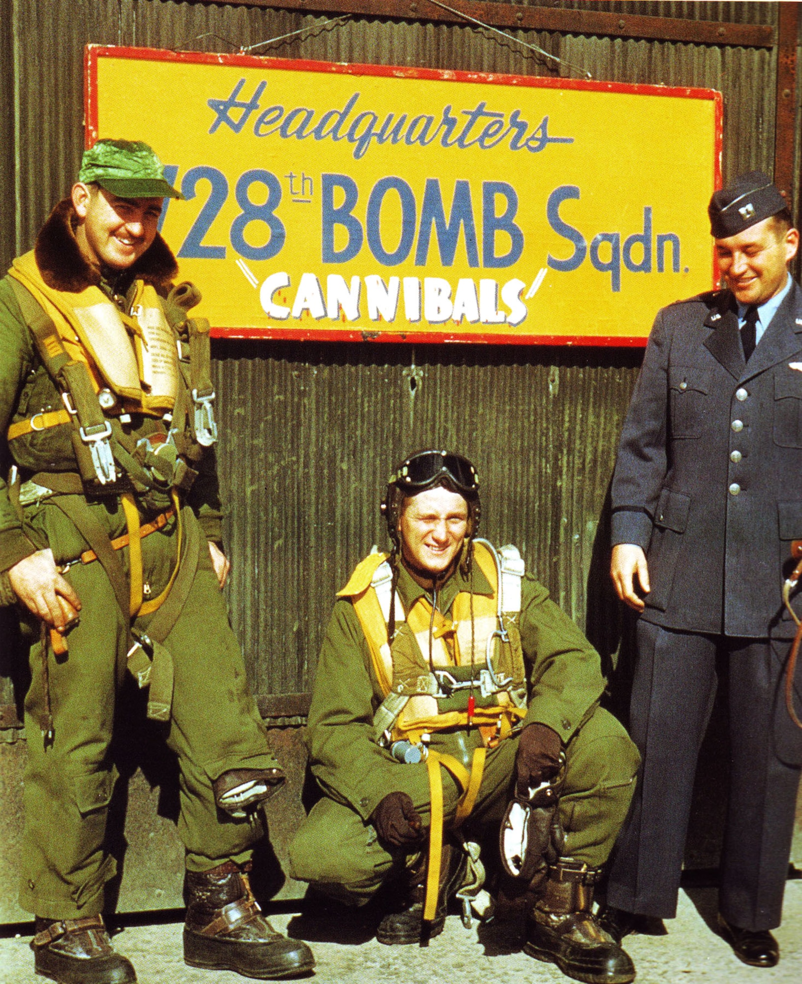 Air Force Reserve members of the 728th Bomb Squadron, 452nd Bomb Group. The group was ordered to active duty for combat in Korea in August 1950. (U.S. Air Force photo)