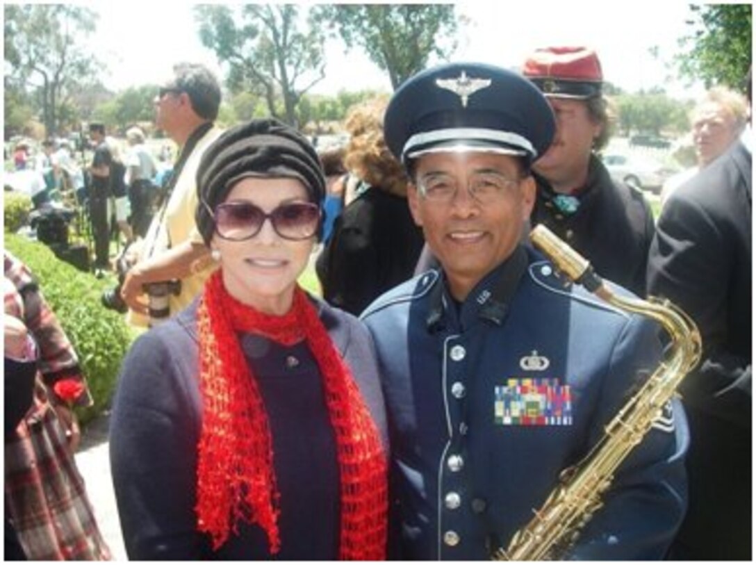 TSgt George Carganilla and Actress Ann-Magret on Memorial Day 2010
