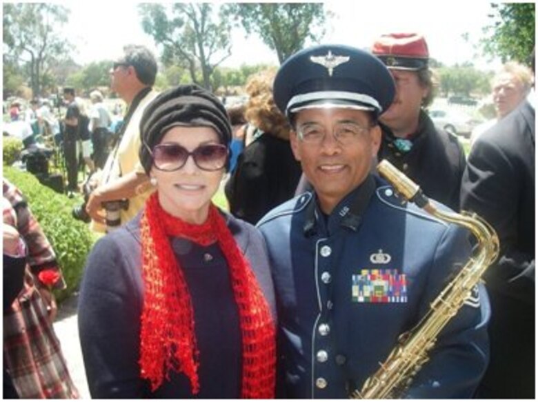 TSgt George Carganilla and Actress Ann-Magret on Memorial Day 2010