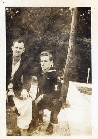 Chief Petty Officer (Ret.) George Drury, pictured right as a Seaman Apprentice in 1945, served as a gunner?s mate aboard Navy Landing Craft, Vehicle, Personnel during the D-Day invasion. Mr. Drury is now 84 years old and is a retired Navy chief storekeeper who volunteers his time at the Naval Weapons Station.