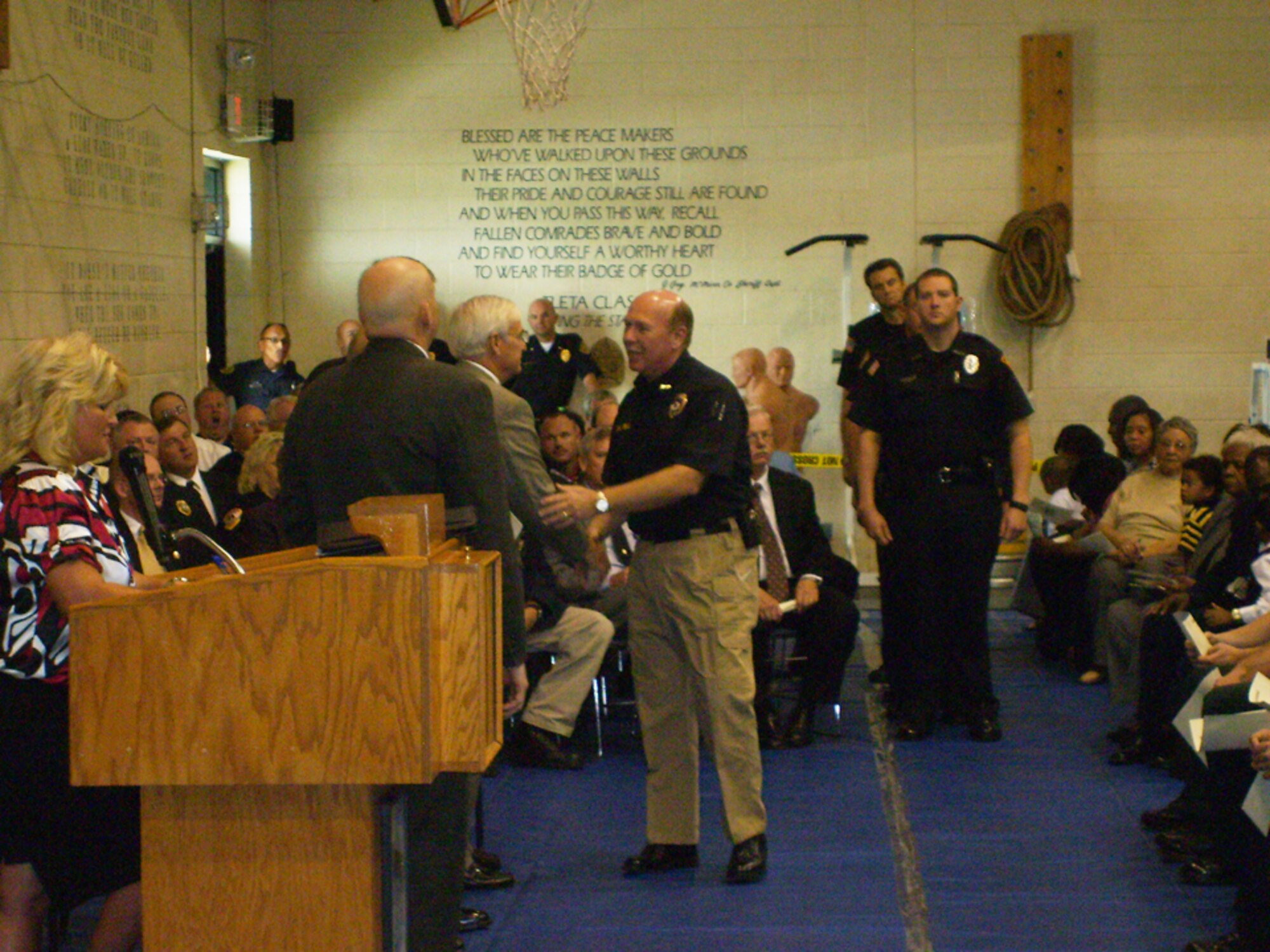 Arnold Air Force Base Chief of Police Richard Trull receives his certificate for completion of Basic Police School at the Tennessee Law Enforcement Training Academy during a ceremony May 21. (Photo Provided)