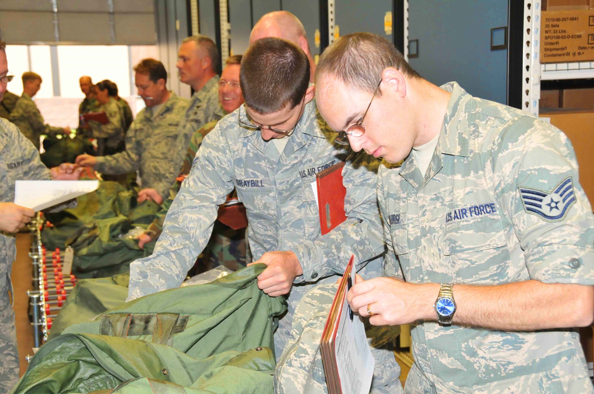 The 934th Airlift Wing exercised its ability to plan and execute a deployment during its unit training assembly at the Minneapolis St Paul Air Reserve Station June 5-6. (U.S. Air Force photo by Tech. Sgt. Jeffrey S. Williams)