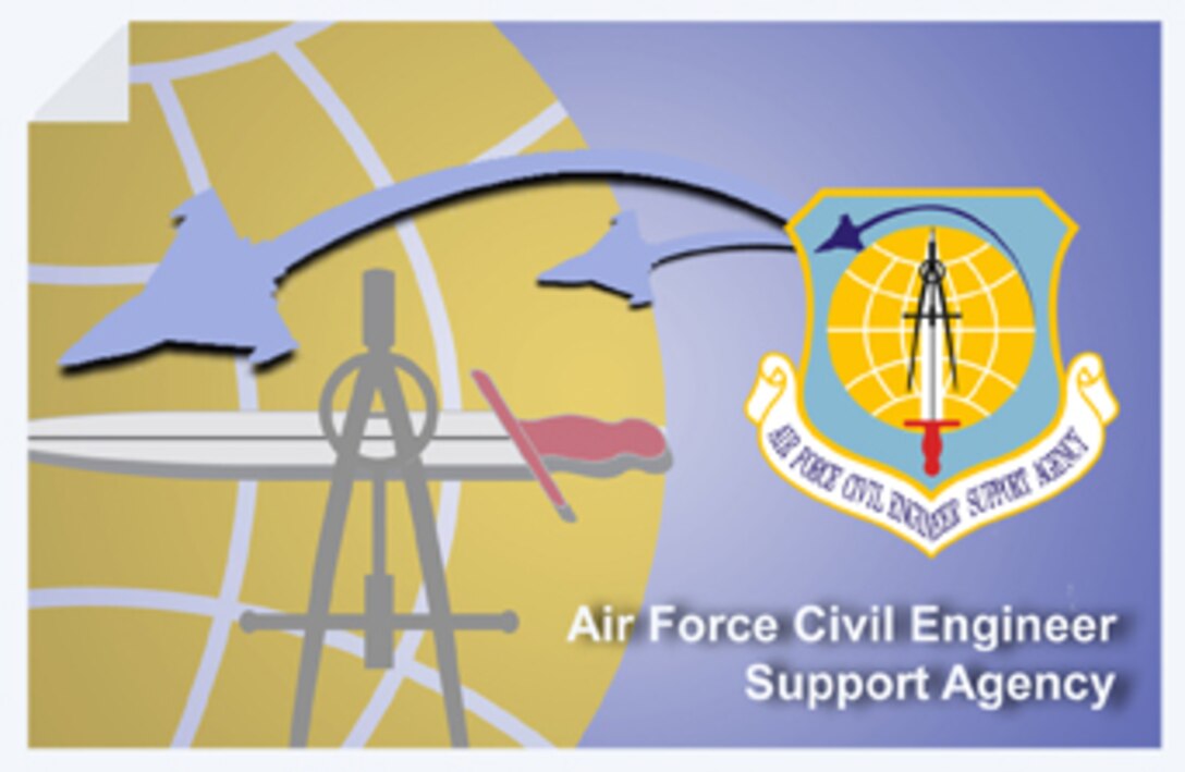 Air Force Civil Engineer Support Agency web banner. (U.S. Air Force graphic by Andy Yacenda, Defense Media Activity-San Antonio)