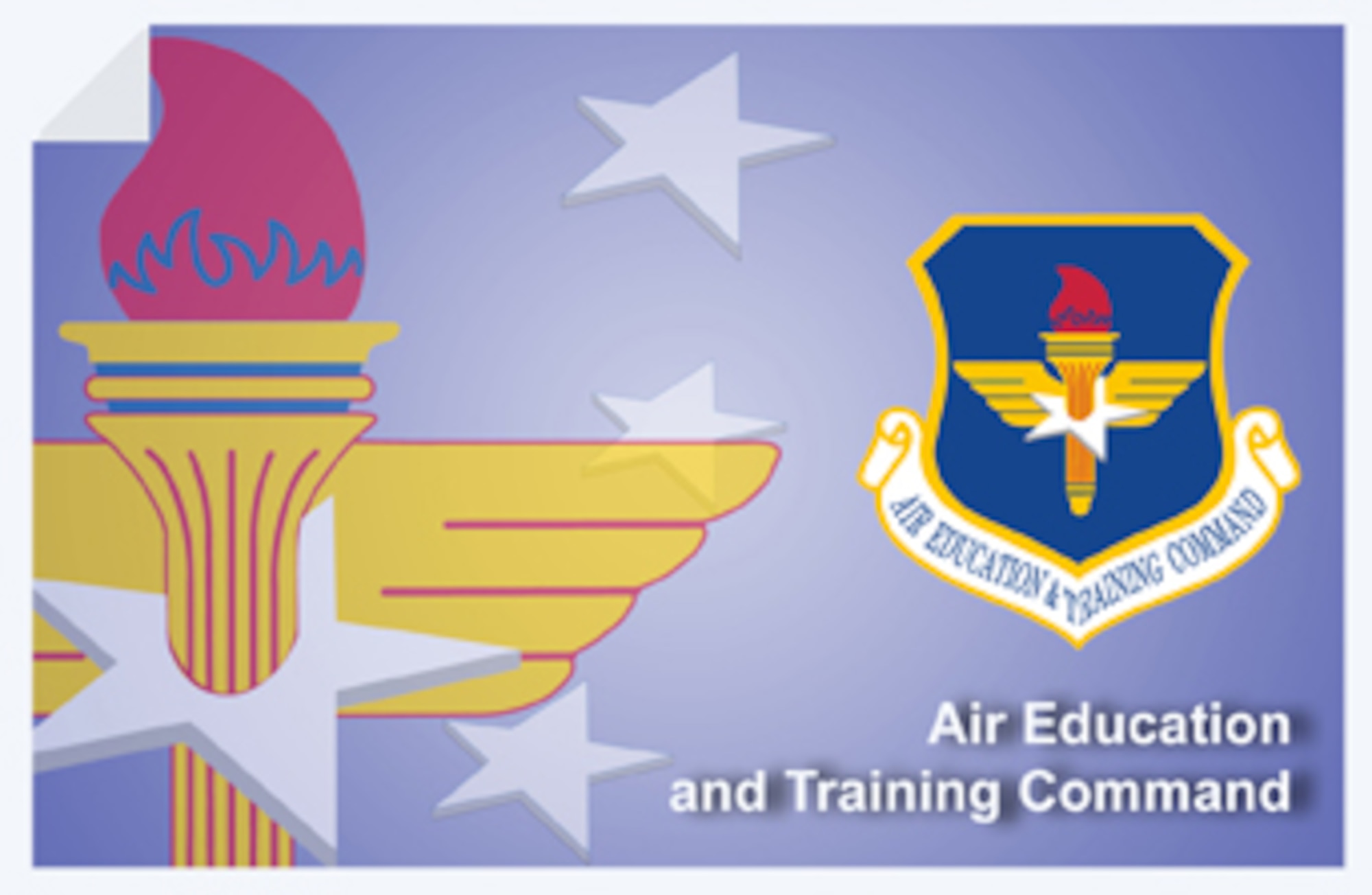 Air Education and Training Command web banner. (U.S. Air Force graphic by Andy Yacenda, Defense Media Activity-San Antonio)