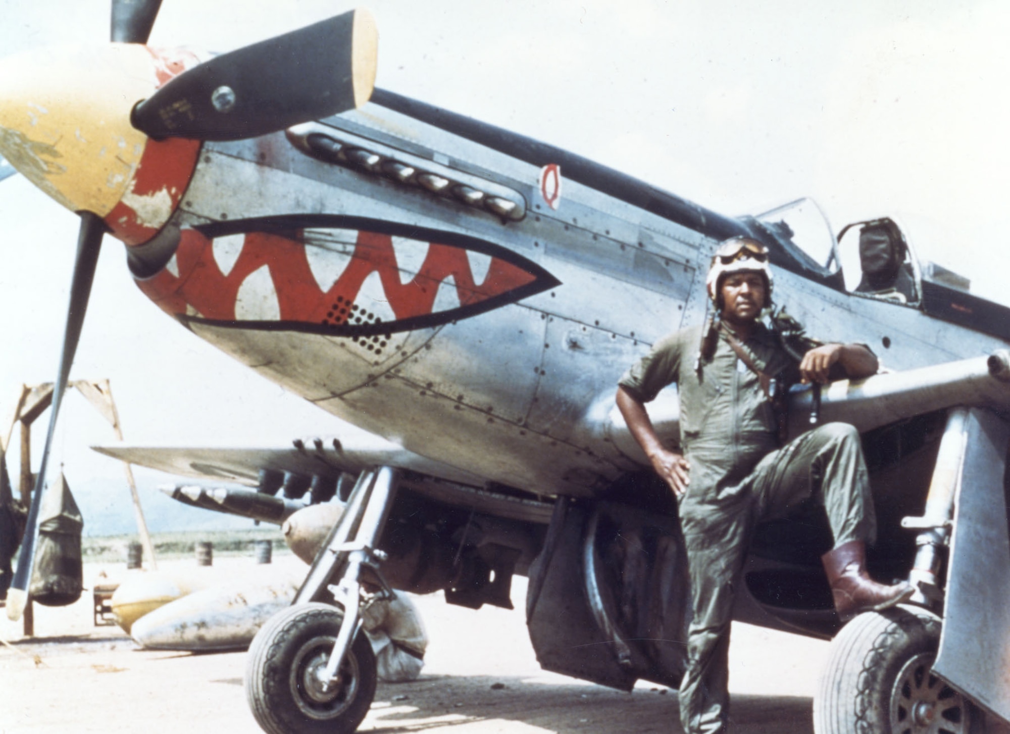 Lt. Daniel "Chappie" James in Korea. He later rose through the ranks to become the first African-American four-star general in the USAF. (U.S. Air Force photo)