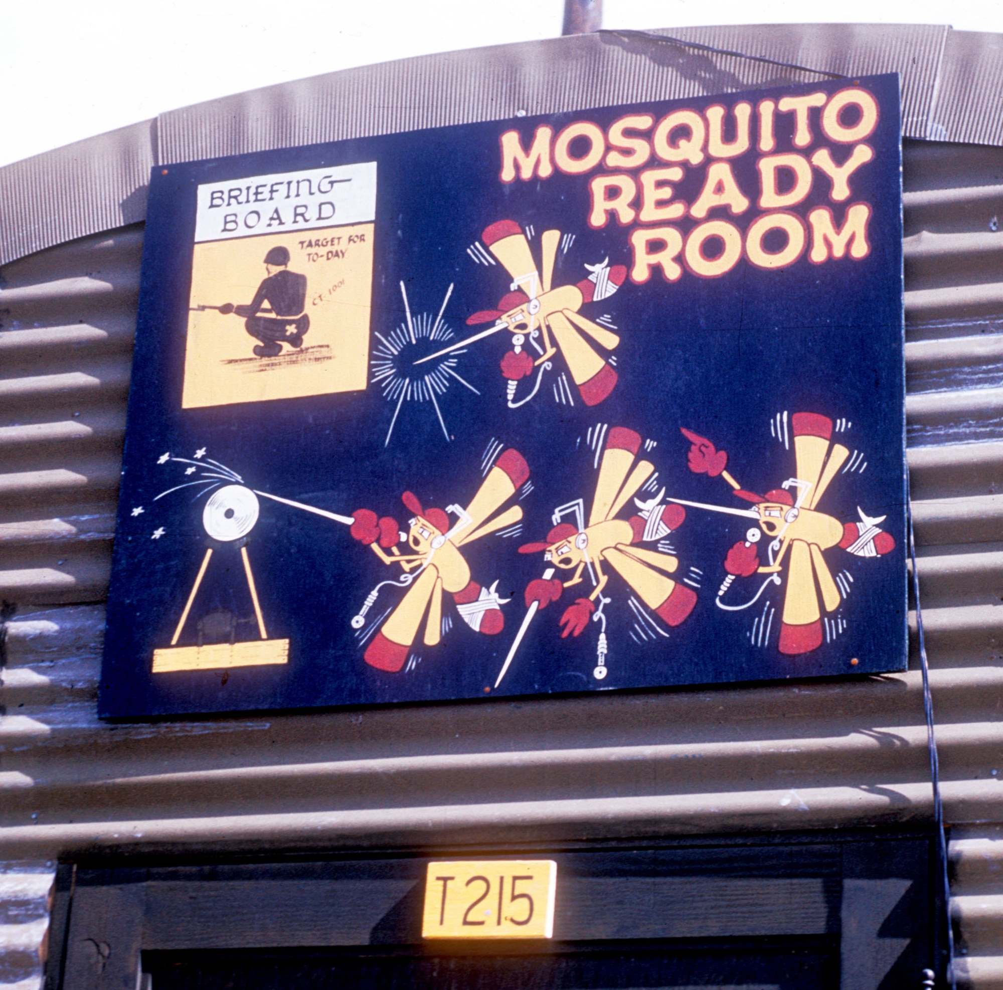 Sign on the ready room at K-47 (Chunchon). (U.S. Air Force photo)