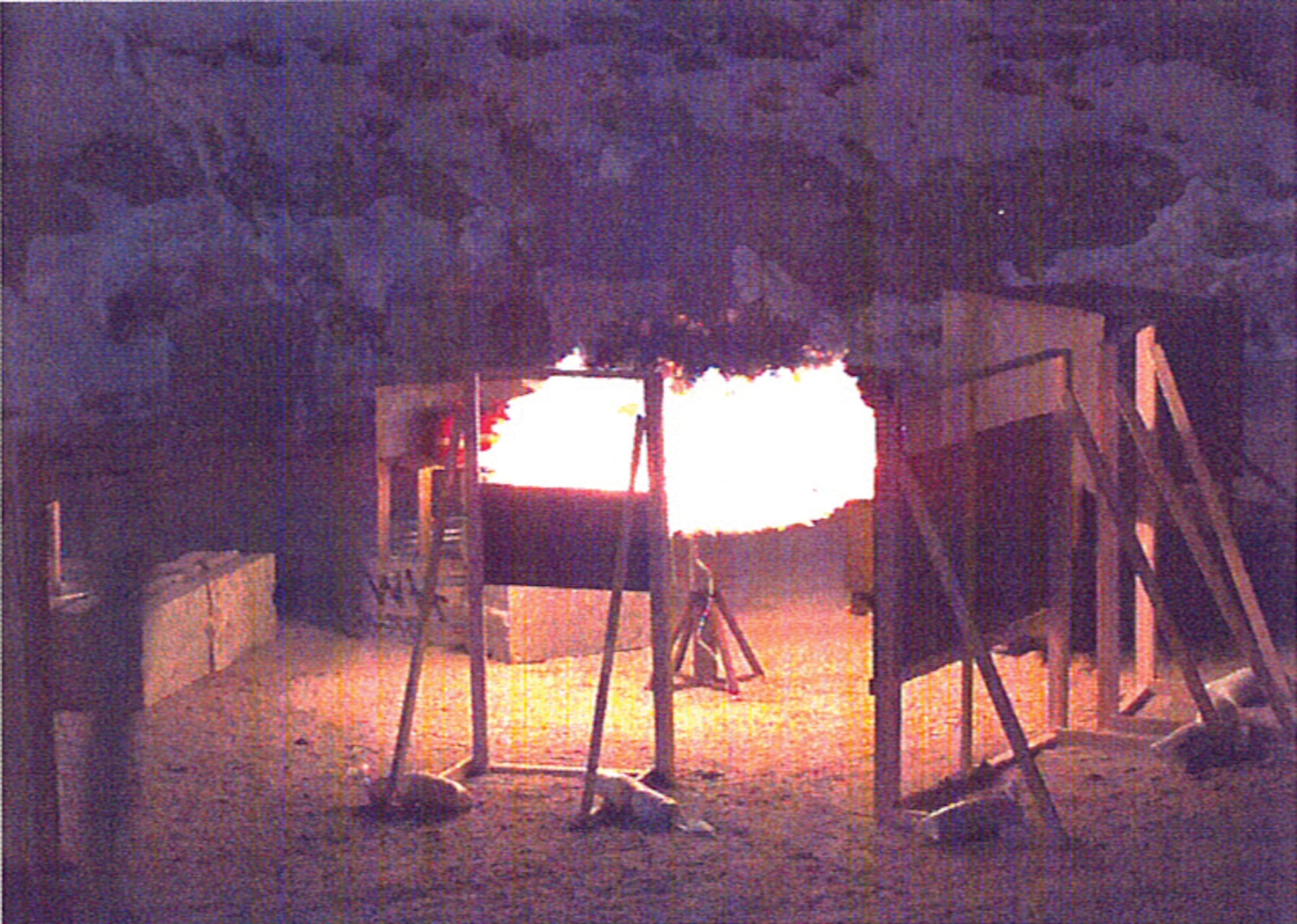 AFRL's Battle-Axe Ordnance warhead improves precision-guided submunitions defeat of diverse ground targets.  Pictured is a detonation sequence captured during recent tests of the munitions technology. (AFRL image)