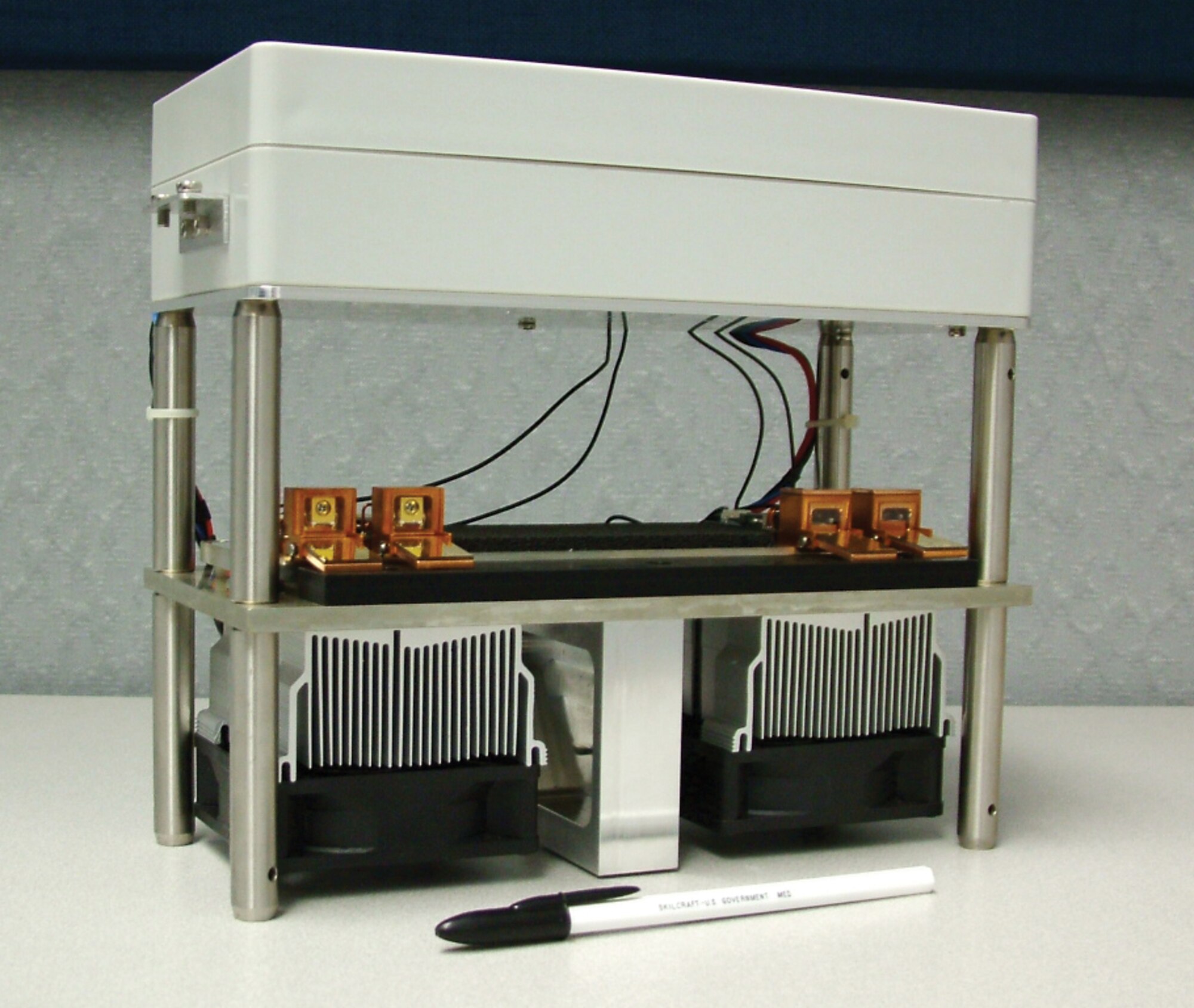 AFRL demonstrated the capacity of laser diode technology to function as a beacon for heightening battlefield awareness and decreasing the potential for friendly fire and fratricide. 
(AFRL image)