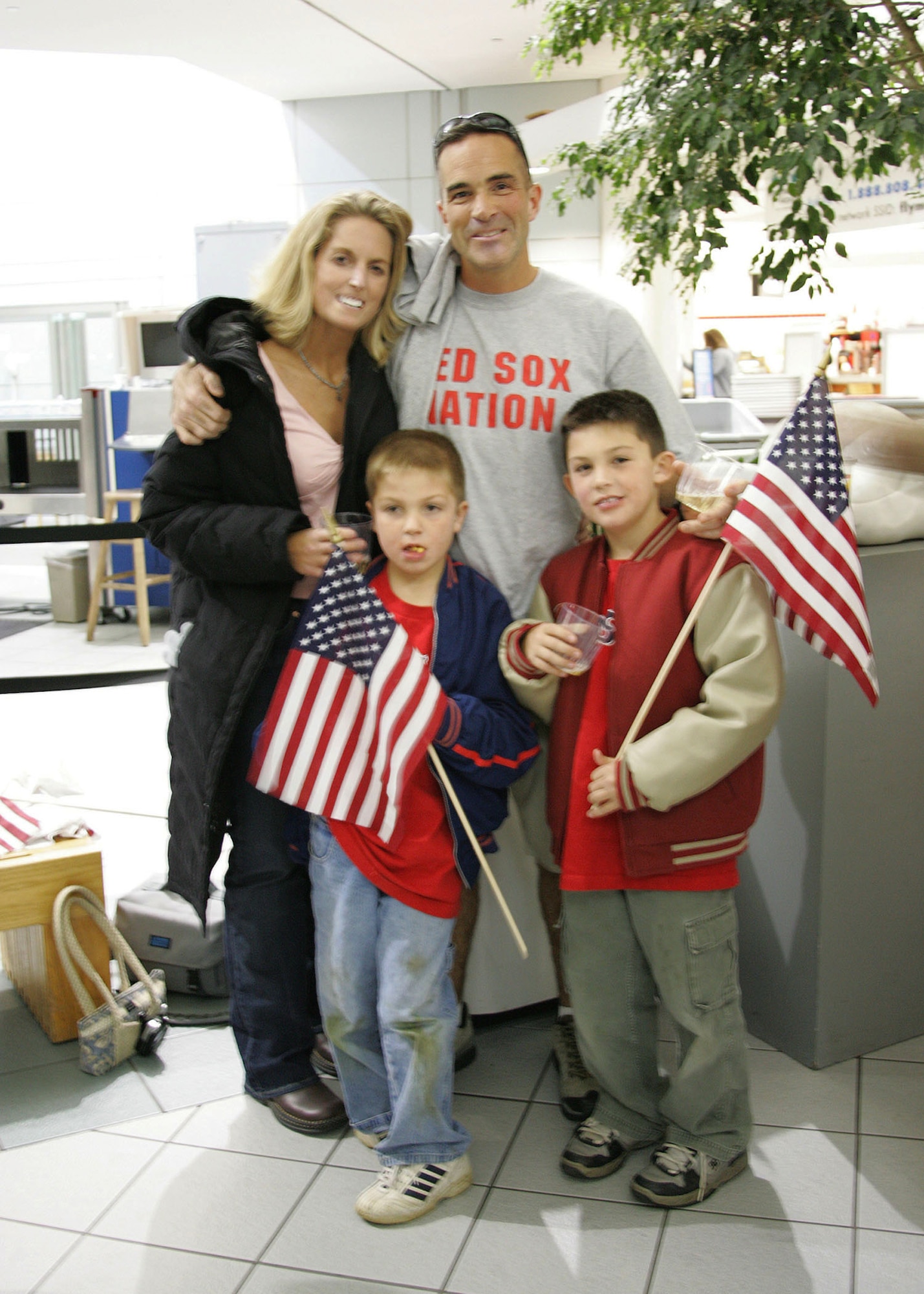 Marine Corps Maj. John Ruocco poses for a picture with his wife, Kim, and children, Joey, right, and Billy, in November 2004. The major committed suicide in 2005 after a long battle with depression. His wife has devoted herself to suicide prevention and assisting survivors. (Courtesy photo)