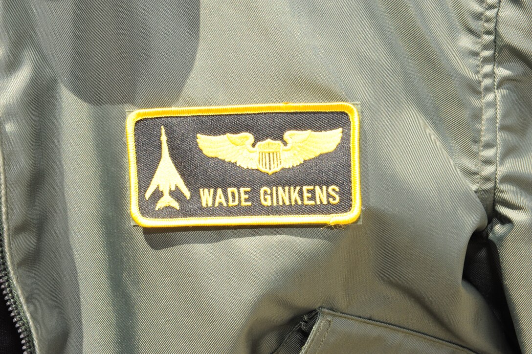 ELLSWORTH AIR FORCE BASE, S.D.-- Wade Ginkens wears his new aircrew jacket given to him by Col. Jeffrey Taliaferro, 28th Bomb Wing  commander , during his visit here on June 10. Wade participated in the "Aircrew for a Day" program which focuses on children stricken with illnesses who are unable to enjoy many activities.(U.S. Air Force photo/Master Sgt. Loren J. Bonser)

