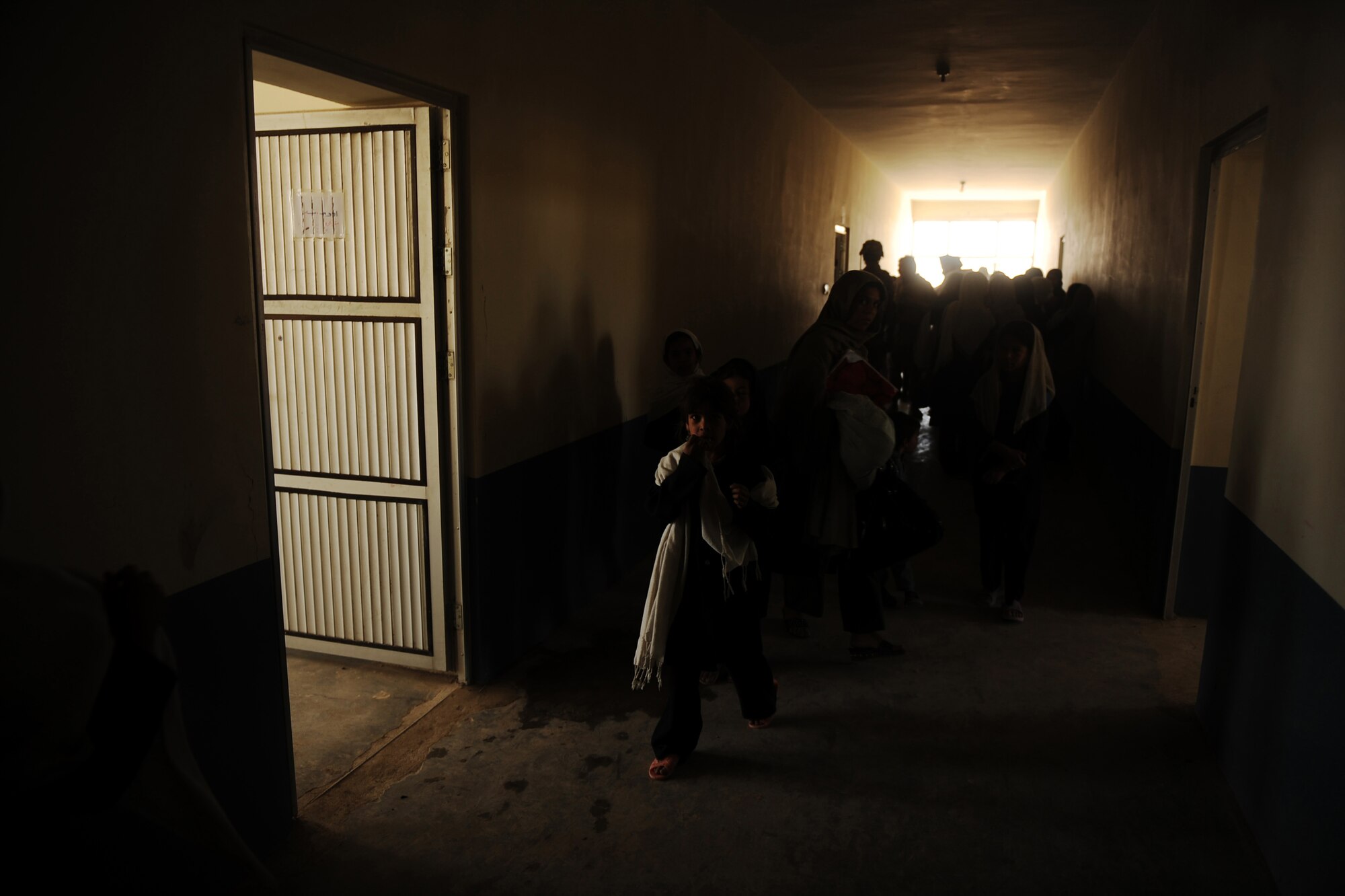 Afghan students, finished with the morning session of classes, are released for the day at the Bibi Khala Girl's School May 31, 2010, in Qalat City, Afghanistan. The school teaches children math, Pashtu, traditional Afghan learning and English.  (U.S. Air Force photo/Staff Sgt. Manuel J. Martinez/released) 
