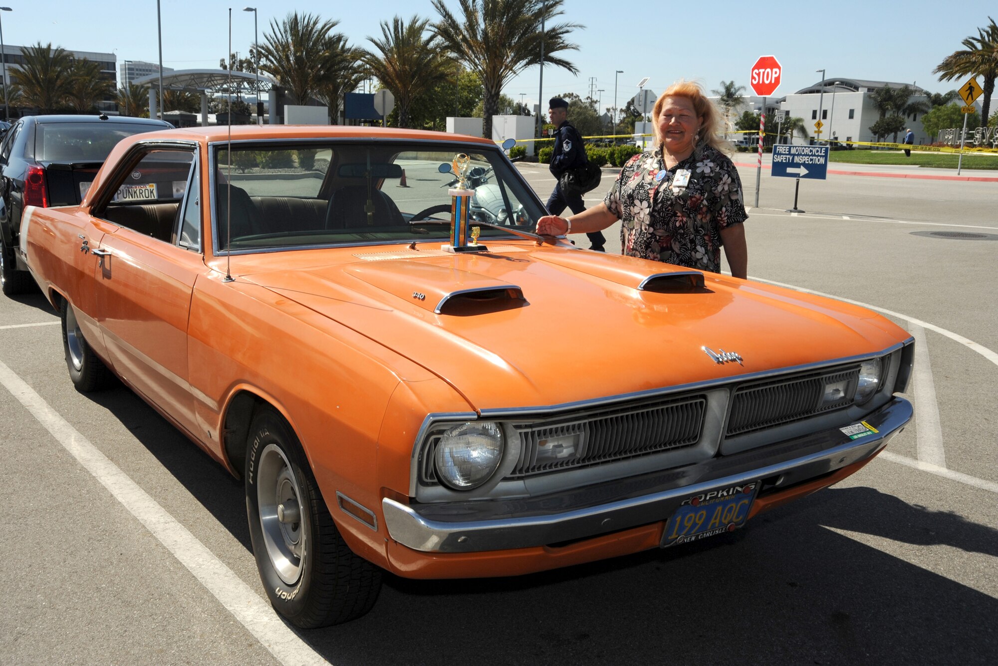 Carol Hill, Space and Missile Systems Center, won in the People’s Choice category with her classic Dodge Dart. (Photo by Joe Juarez)