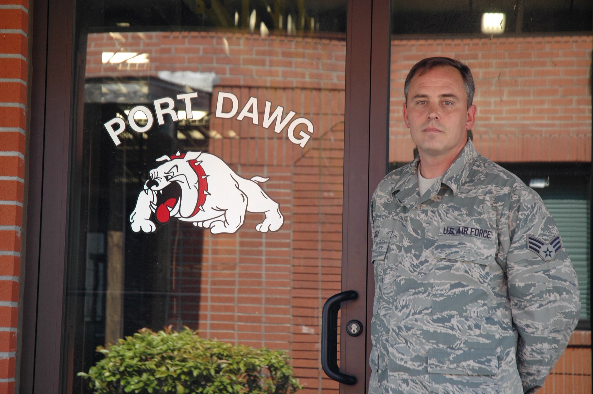 Senior Airman Garland Cole, a former marine, now serves as a traditional reservist with the 38th Aerial Port Squadron as a personnel journeyman. He strives to display an outstanding attitude while getting the job done. 