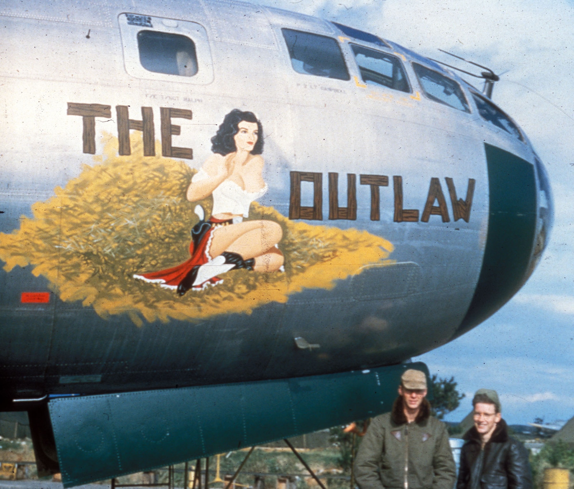 "The Outlaw." The B-29’s large fuselage made an ideal canvas for nose art. (U.S. Air Force photo)