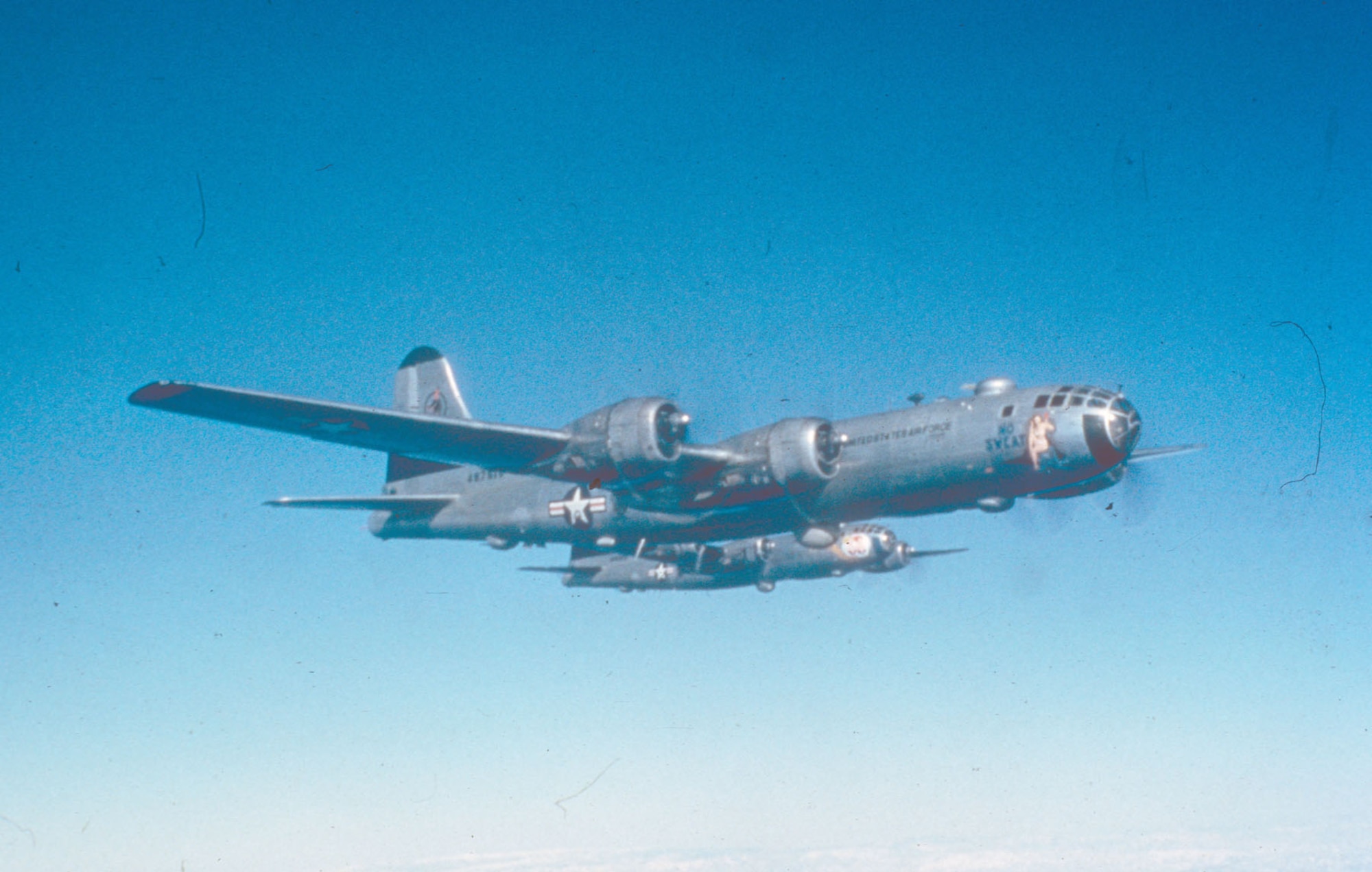 B-29s on a daytime strike over North Korea in 1950. (U.S. Air Force photo)