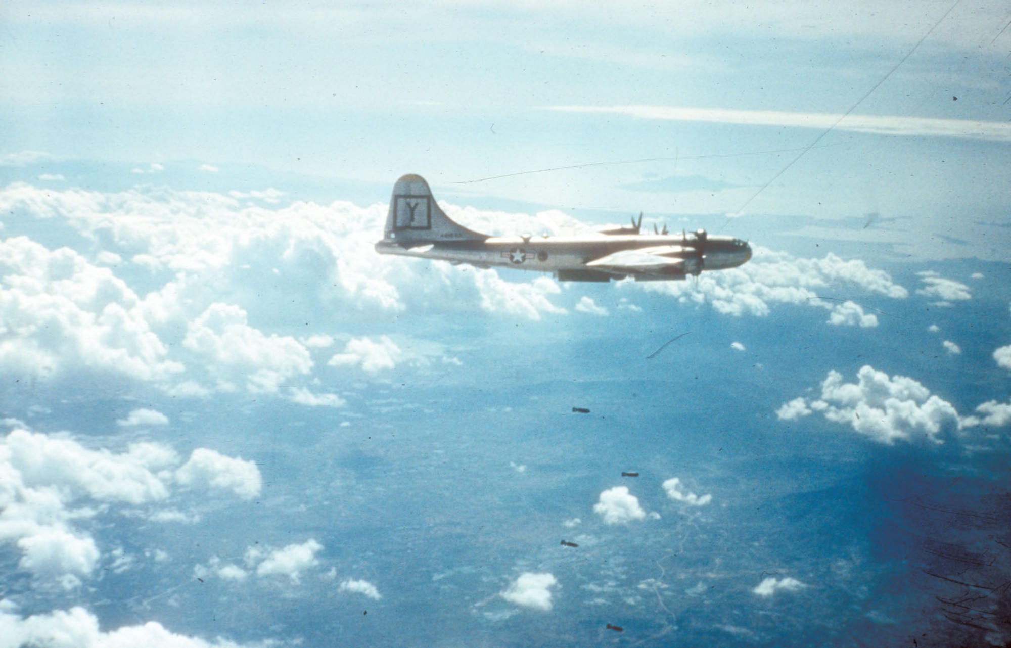 B-29 bombing a target in North Korea. (U.S. Air Force photo)