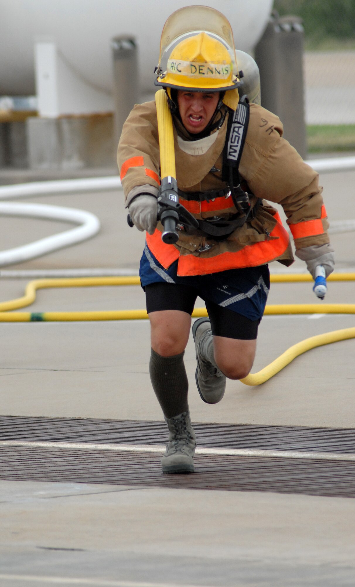 Rookie Firefighter Challenge pushes physical limits > Goodfellow
