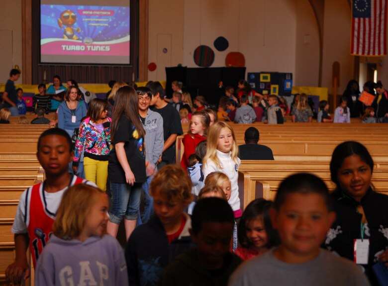 VANDENBERG AIR FORCE BASE, Calif. – Approximately 180 children from the Vandenberg and surrounding communities attended the Wing Chapel Ecumenical Program’s Operation Space Vacation Bible School program at Chapel 1 on Tuesday, June 15, 2010. (U.S. Air Force photo/Senior Airman Steve Bauer)