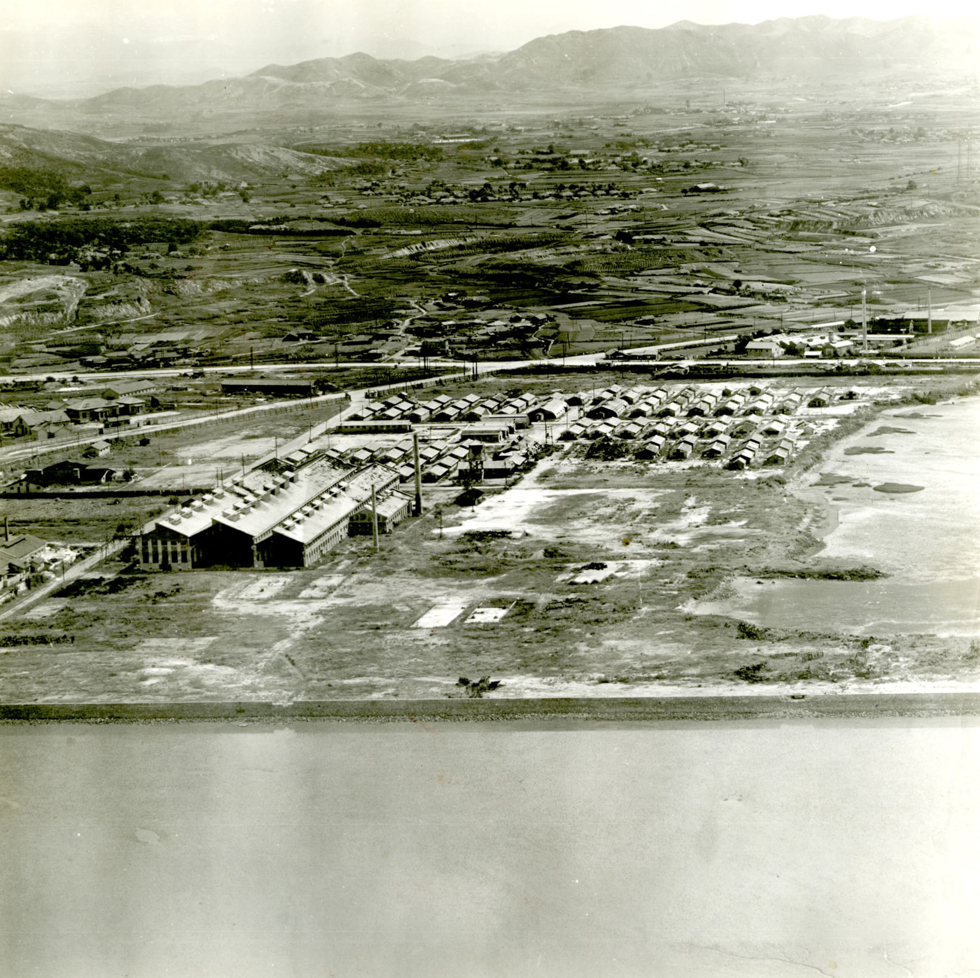 Pre-landing reconnaissance photo of Inchon taken by an RF-80 on Aug. 31, 1950. (U.S. Air Force photo)