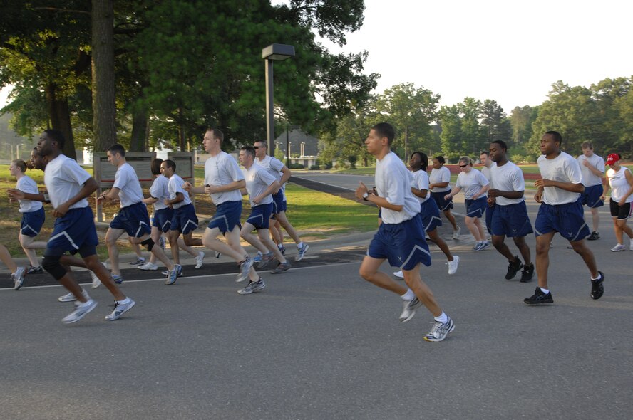 SEYMOUR JOHNSON AIR FORCE BASE, N.C. – Runners begin the Multicultural Day 2-mile run/walk June 11, 2010. More than 35 runners and walkers participated in the race hosted by the 4th Fighter Wing Equal Opportunity Office. Throughout the year, the EO staff coordinates various events designed to enhance the community’s knowledge and understanding of different cultures. (U.S. Air Force photo/Tech. Sgt. Tammie Moore)
