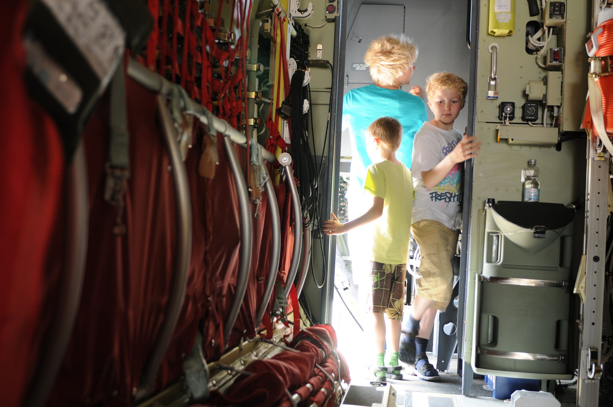 Visitors tour the C-130J Hercules during the 2010 Berlin International Aerospace Exhibition and Conferences June 10. The C-130 is one of Air Force’s main attractions during the Berlin Air Show. (U.S. Air Force photo/Staff Sgt. Julius Delos Reyes)