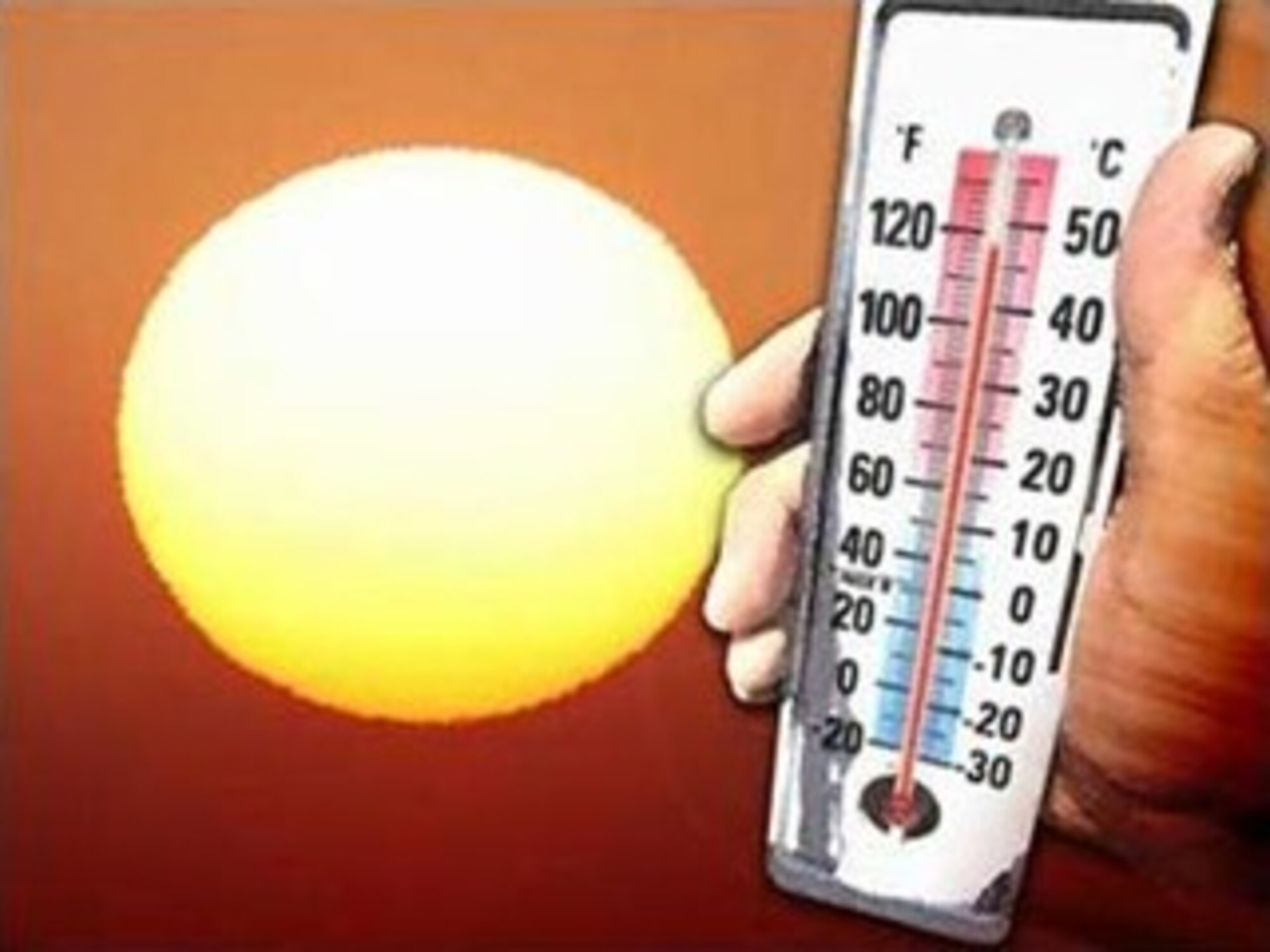 The heat is on and with temperatures maxing out temperature gauges at CAFB, S.C., It’s important to use caution when working or exercising outdoors. (Courtesy photo illustration)