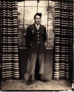 Billy Leonard poses for a photo during World War II. Mr. Leonard served as an Army private in the 505th Regiment with the 82nd Airborne Division. He is originally from the Charleston, S.C. area. (Courtesy Photo)
