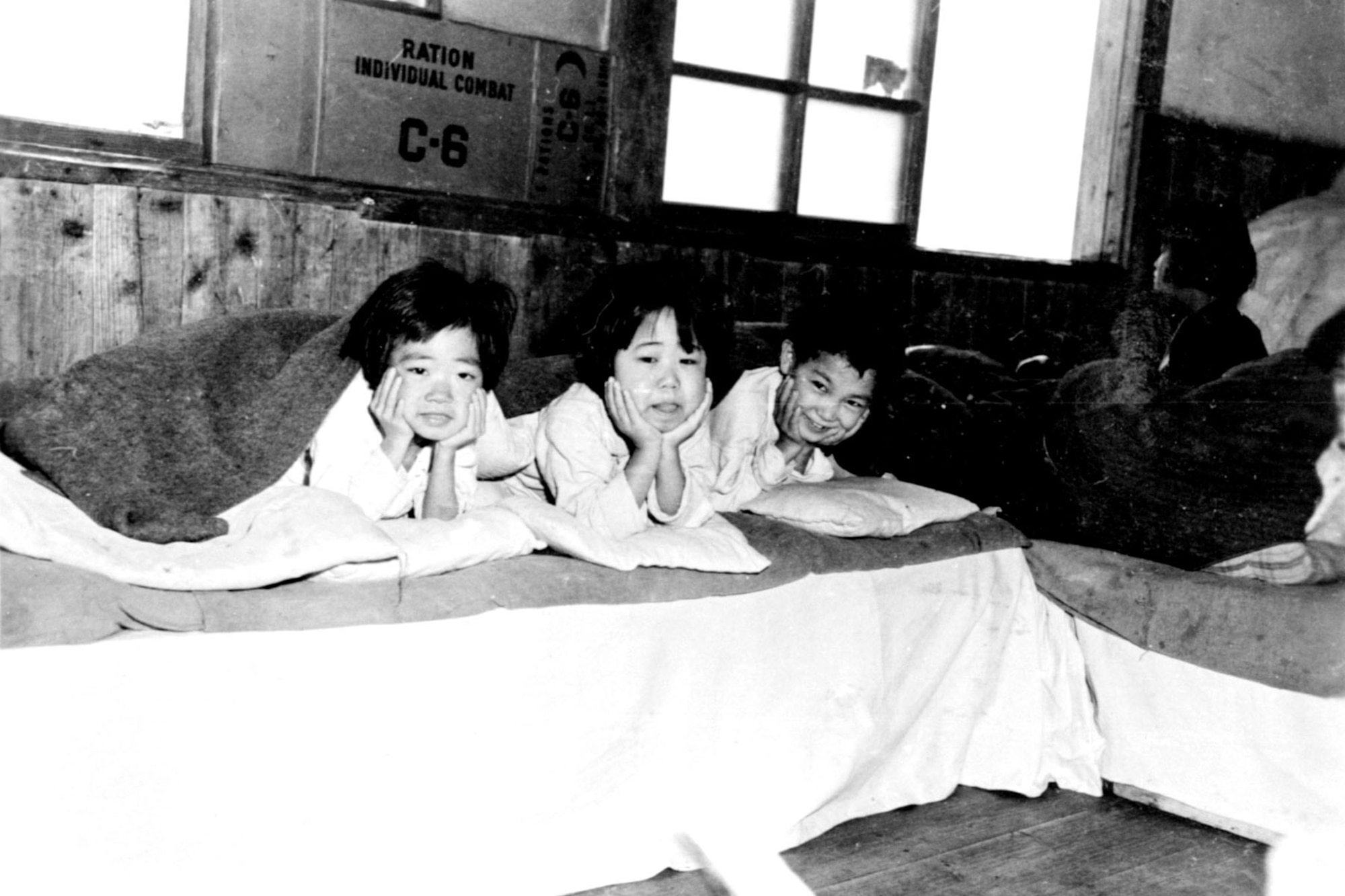 Korean children fed, clothed and housed at the Cheju-do orphanage. (U.S. Air Force photo)