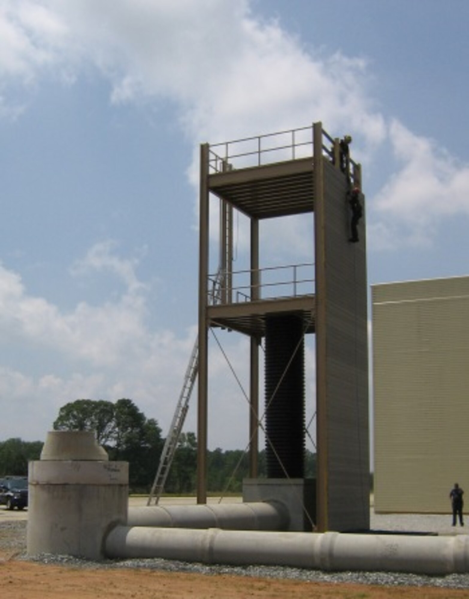 The new Technical Rescue Tower was tested by Dobbins Fire and Emergency Services.  (U.S. Air Force photo/James Kula )


