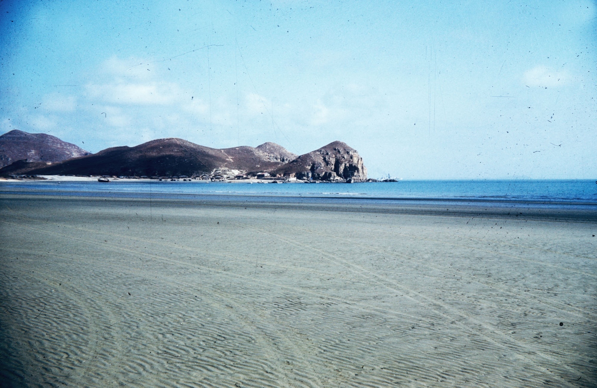 Difficult was normal: The USAF operated a helicopter and crash boat rescue station at remote Cho-Do, an island off the west coast of North Korea. C-47s landed on the beach at low tide to resupply the isolated post. (U.S. Air Force photo)