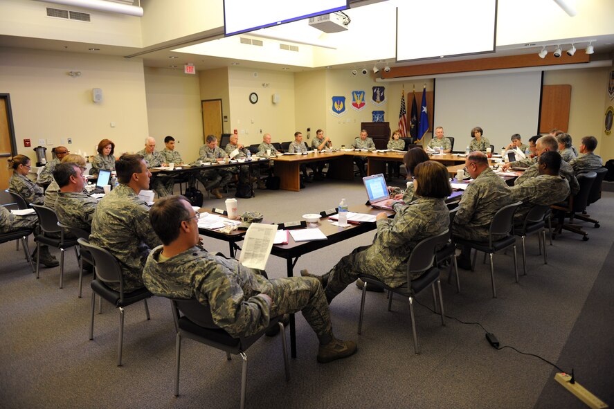 Maj. Gen. Andrew F. Turley, Air National Guard (ANG) Assistant to the Judge Advocate General of the Air Force (TJAG), leads a national meeting of the ANG Council of the TJAG at Hancock Field on June 4-5, 2010.  The Council is composed of 13 “assistants” representing each of the major commands in the Air Force, as well as five senior enlisted members.