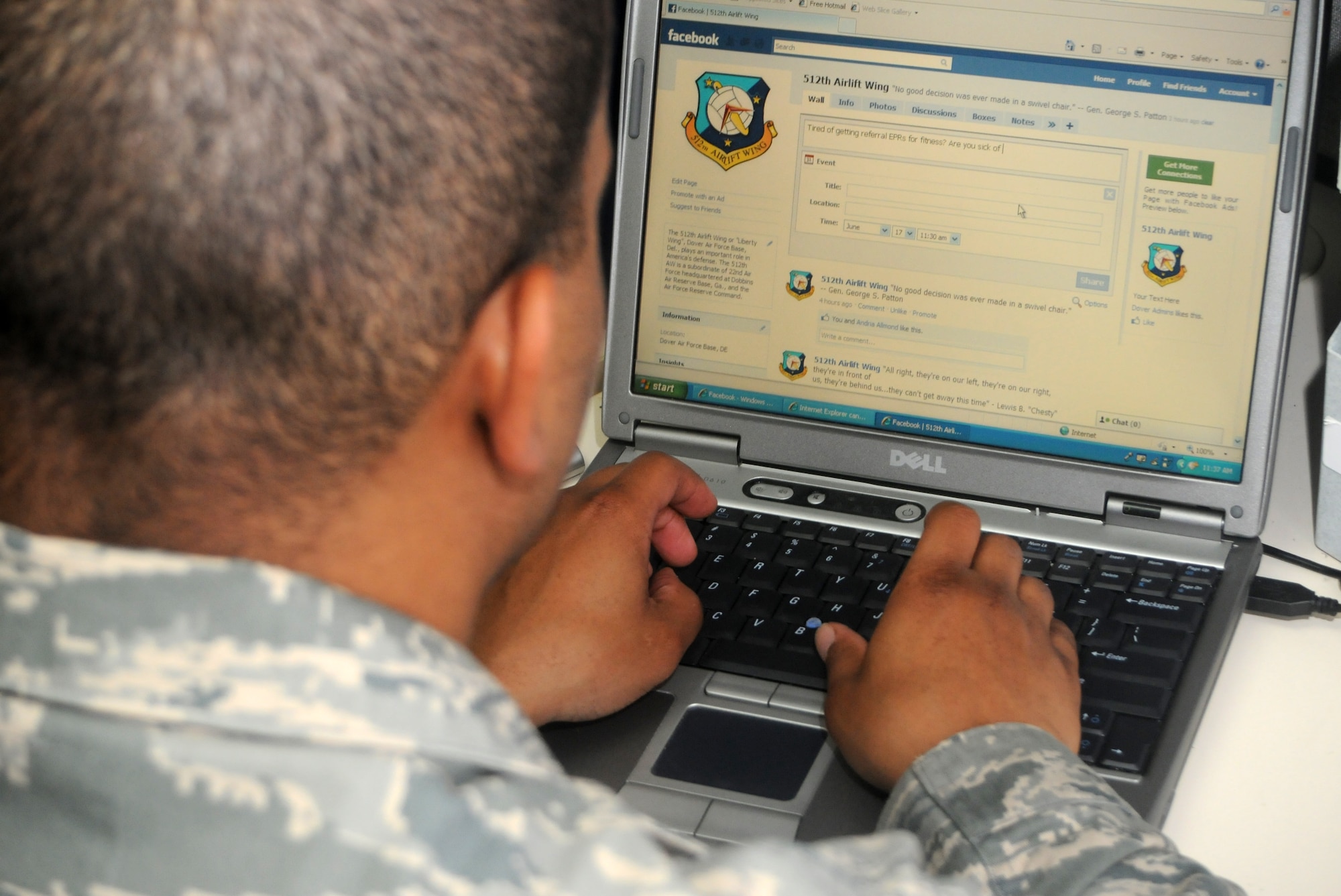 Air Force Reserve Command began access to social media sites April 26 -- ushering in a new era of networking and entertainment  between Airmen and the electronic world. The rules of engagement that apply to Airmen's use of the electronic social forum can be found in Air Force Instruction 35-113, Internal Information, Chapter 15: Social Media. (U.S. Air Force photo/Senior Airman Andria J. Allmond)