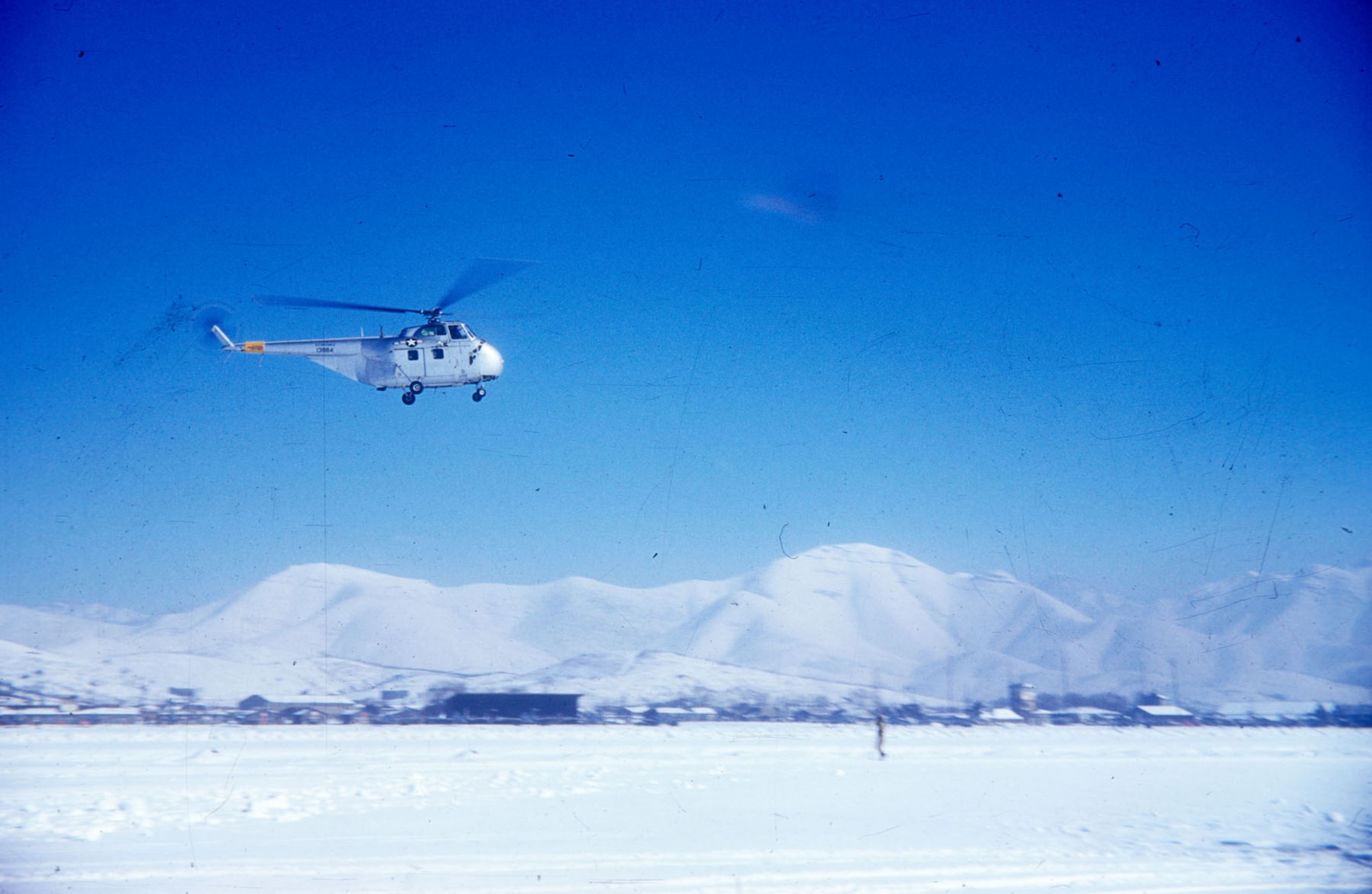 USAF Air Rescue Service H-19 Chickasaw helicopter in Korea. (U.S. Air Force photo)