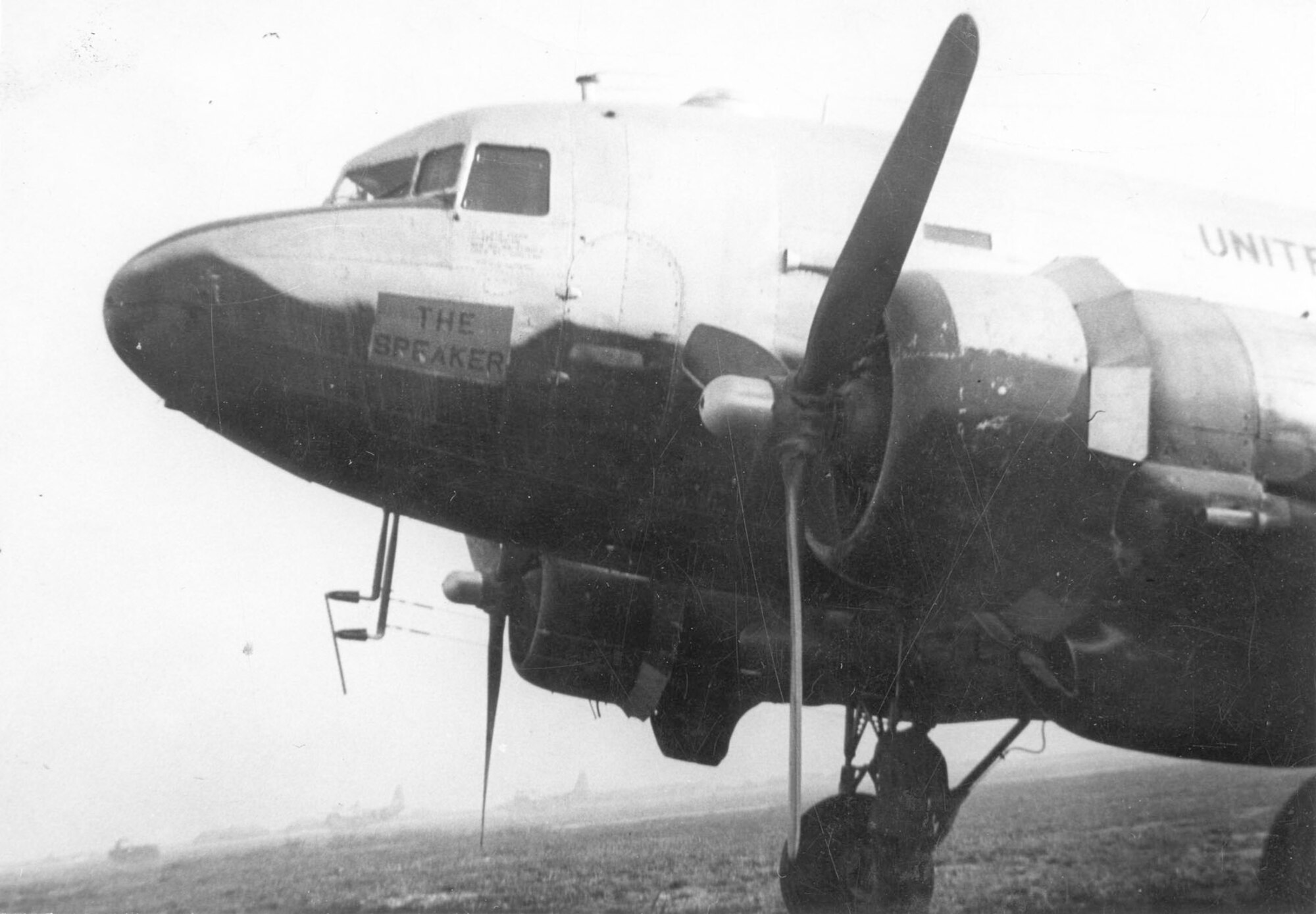 "The Speaker," one of the two loudspeaker-equipped C-47s 1st Lt. James Pragar flew. (U.S. Air Force photo)