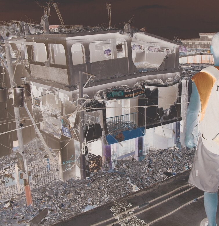 Due to destruction caused by the Jan. 12 earthquake on the small island nation of Haiti, many people were forced from their homes and businesses. (Photo by Chaplain (Capt.) Carlos Brito)