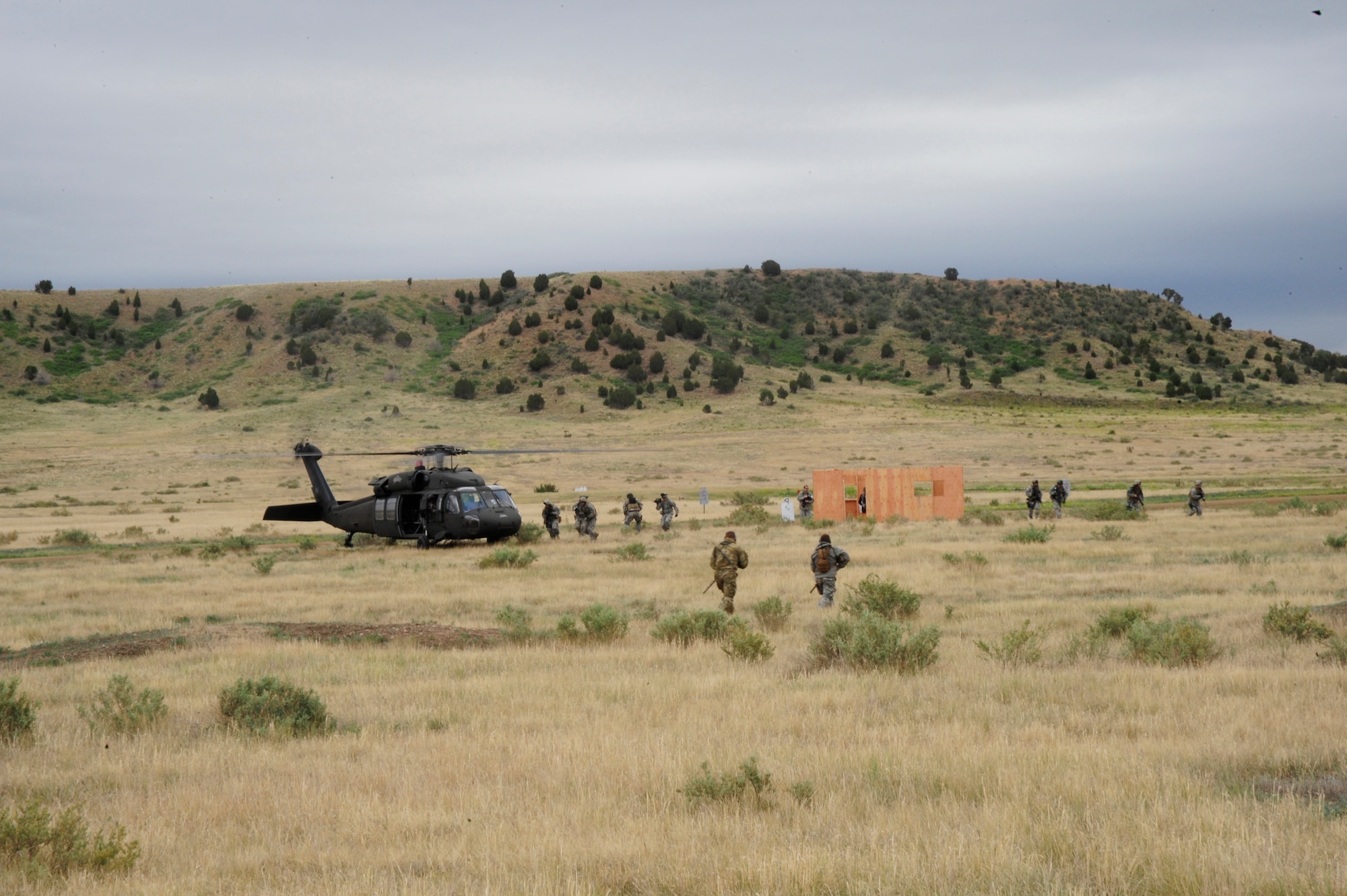 Members of the Air and Army National Guard joined forces at Fort Carson to conduct exercise in celebration of the 150th anniversary of the Colorado National Guard June 12. 