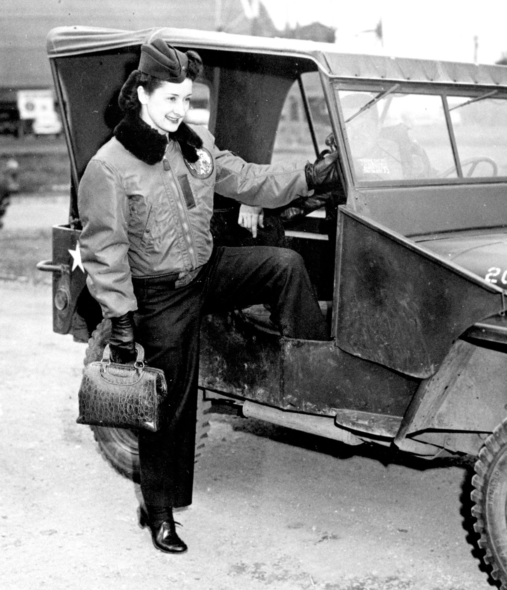 Lt. (later Capt.) Lillian Kinkela at Tachikawa Air Base, Japan, during the Korean War. (U.S. Air Force photo)