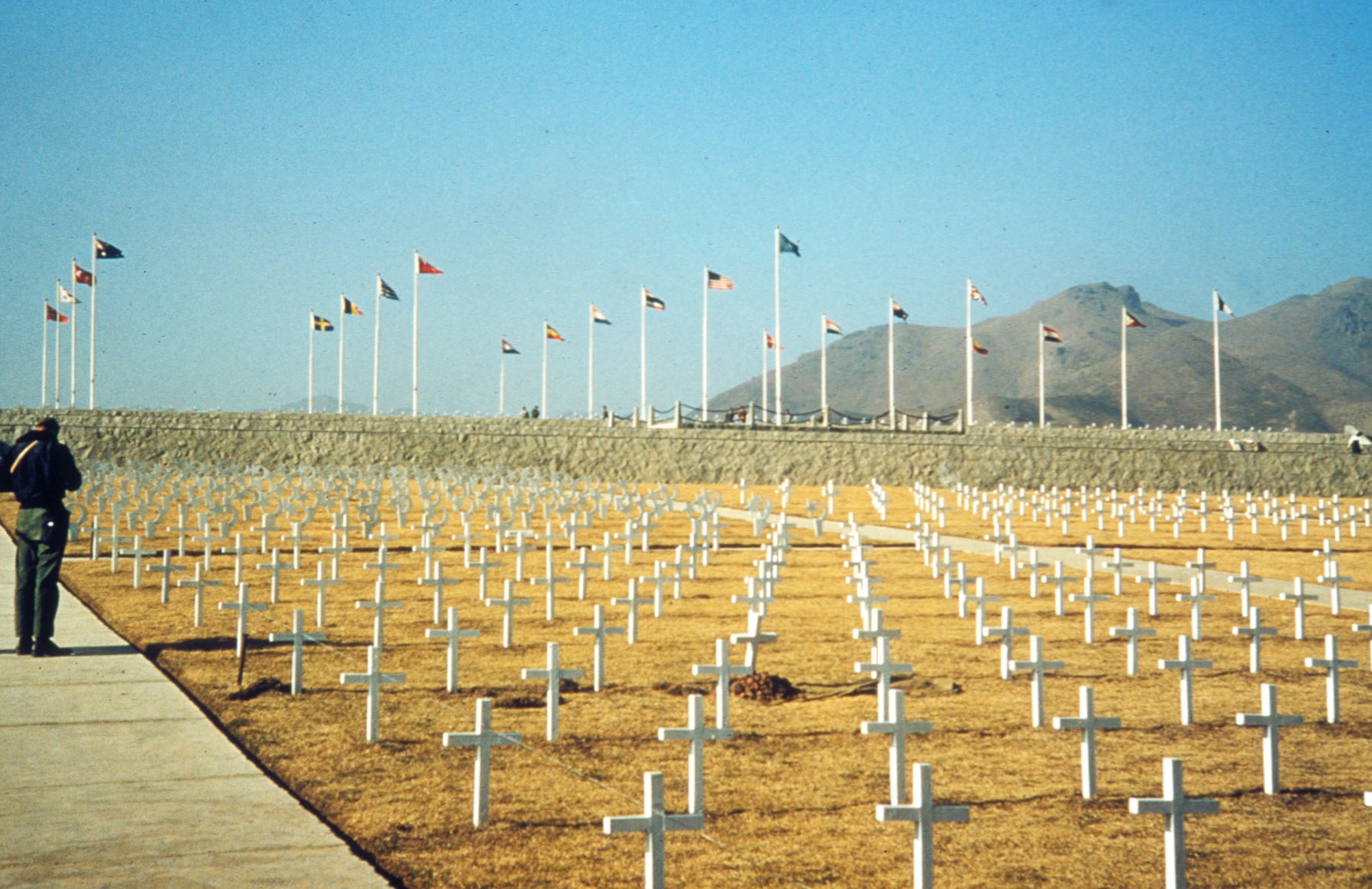 Cemetery for war dead in South Korea. Thanks to the sacrifice of South Korean, American and UN allied troops, South Korea remained free. (U.S. Air Force photo)