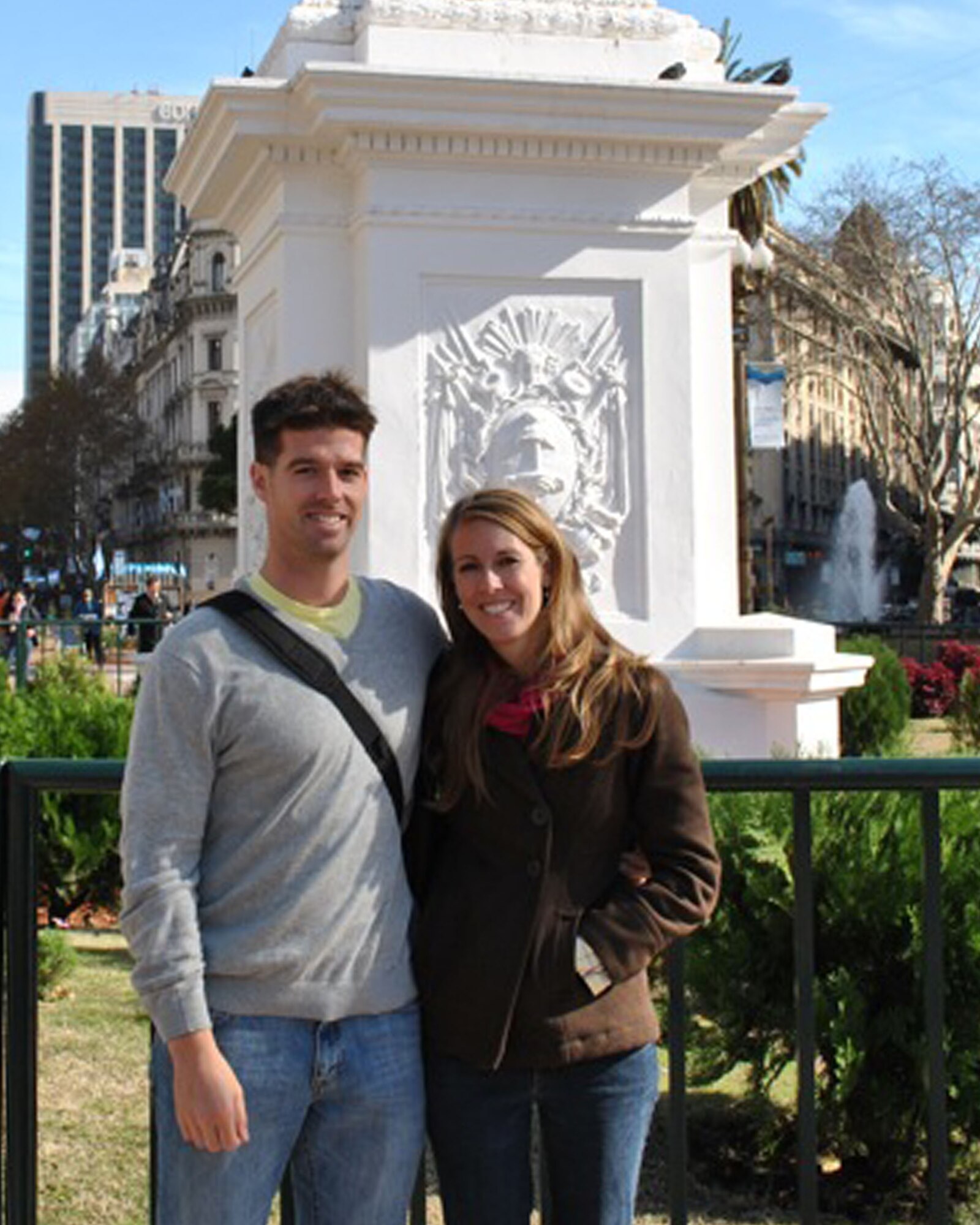 During a recent visit to Buenos Aires, Argentina, Maj. Sean Baerman and his wife, Mandy, familiarized themselves with their soon-to-be new city. The major was one of 17 military officers selected by the George and Carol Olmsted Foundation to be a student in Olmsted Scholar Class of 2011. The couple, along with their three-year-old son Teague, will spend the next few years living in Buenos Aires as Major Baerman completes a Masters of International Relations at the University of Belgrano. (courtesy photo)
