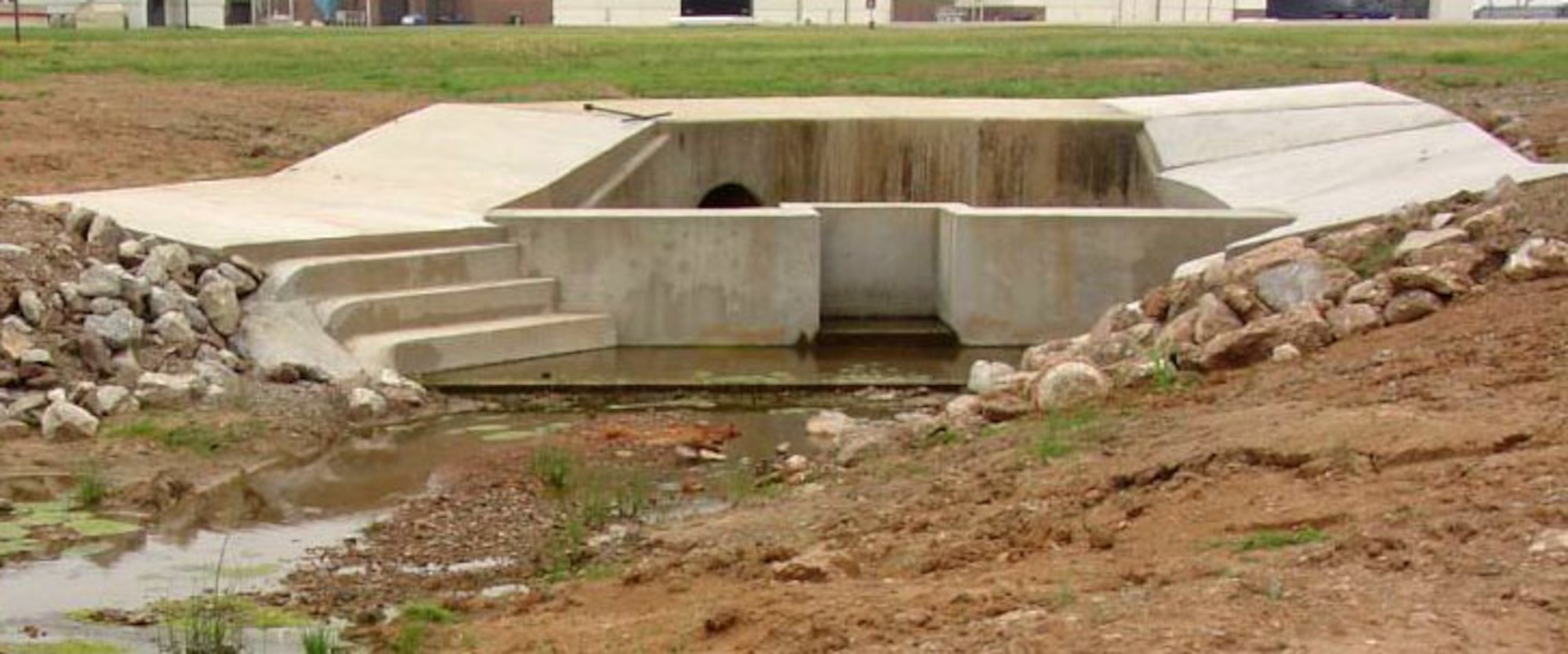 AFTER: site of the Weir & Dam system before construction. See next photo for closer look. (U.S. Air Force Photo / Tech.Sgt.Jennifer D. Seidl / Release 97th Air Mobility Wing Public Affairs)