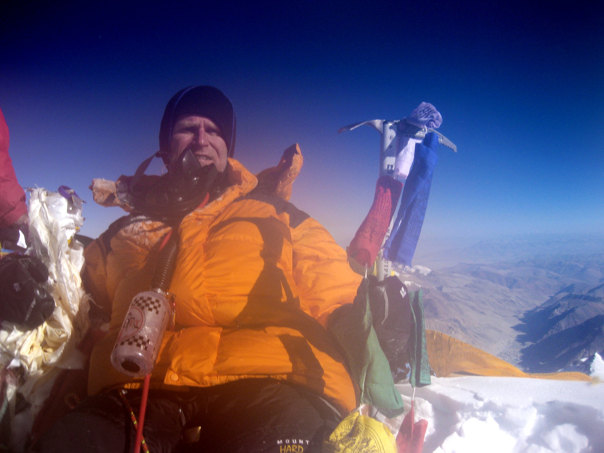 Lt. Col. Peter Solie takes in the view from the summit of Mount Everest May 17, 2010, in Nepal. Colonel Solie is the Air Force Space Command Space Safety Division chief. (Courtesy photo)
