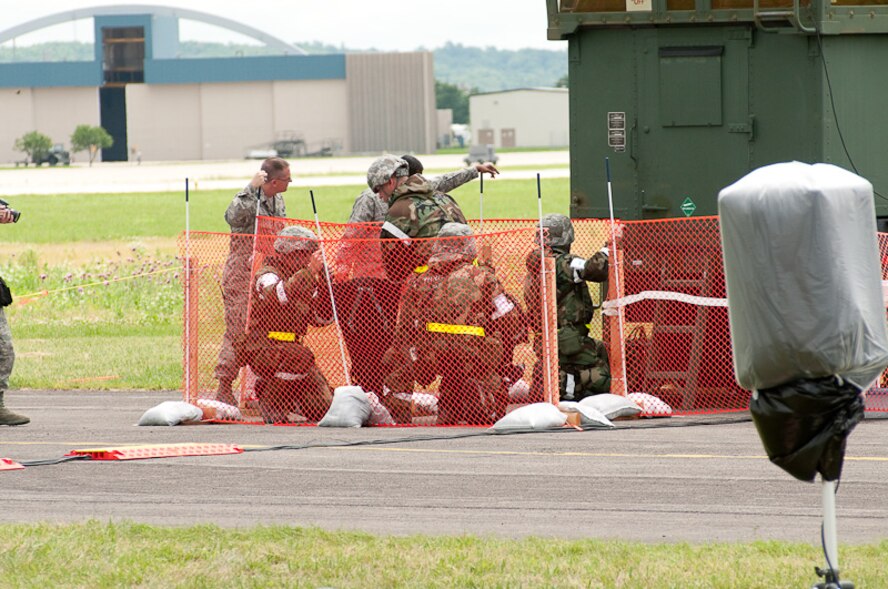 The 241st Air Traffic Control Squadron, 139th Airlift Wing, Missouri Air National Guard, St. Joseph, conduts an Operational Readiness Inspection (ORI) on Saturday, June 12, 2010.  The squadron has been preparing for the ORI for over four months.  (U.S. Air Force photo by MSgt. Shannon Bond/Released)