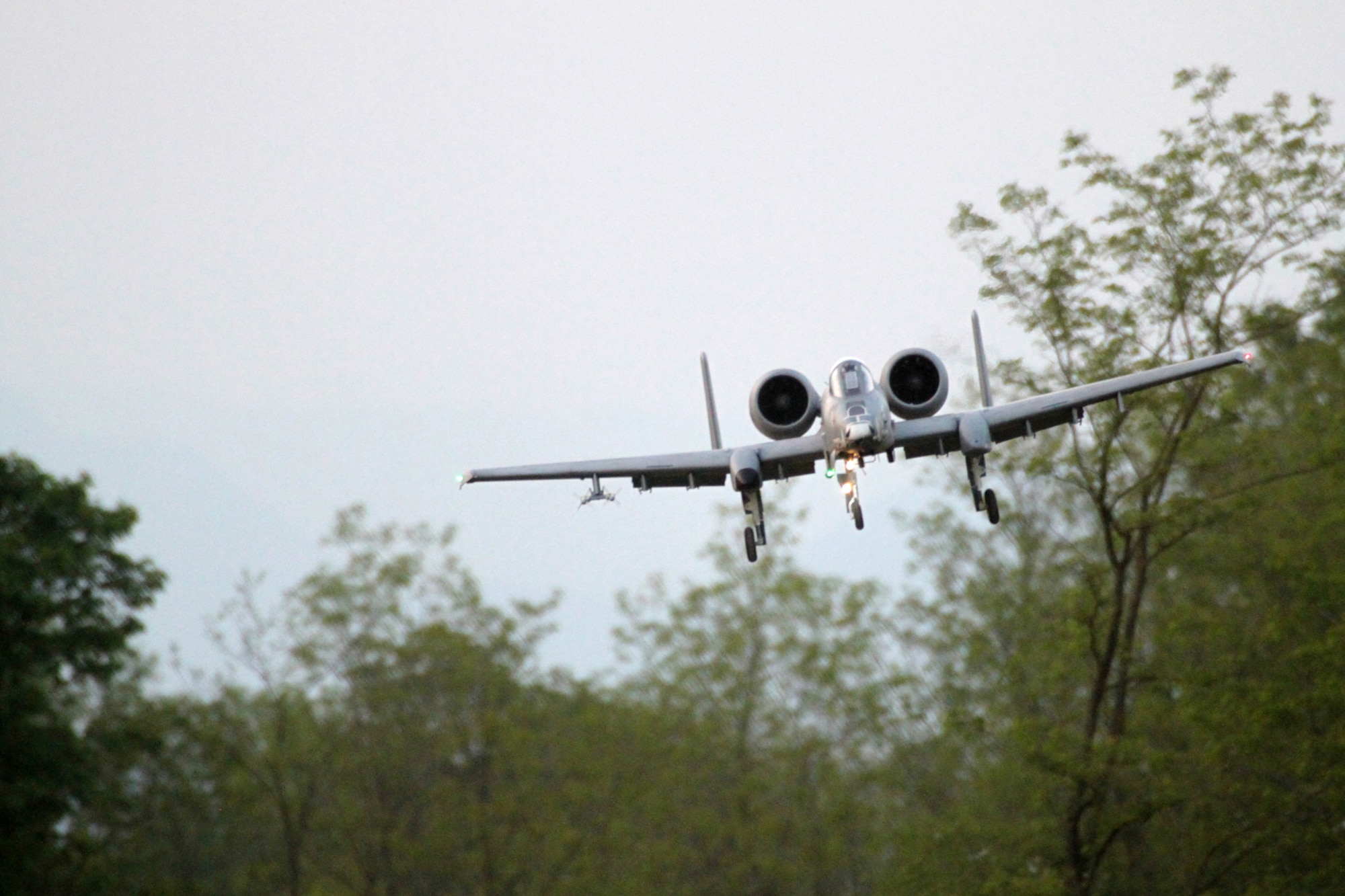 A remote control A-10 Thunderbolt II comes in for a landing at the end of its maiden flight in Villesse, Italy, April 29, 2010. Italian model builder, Kurt Tötsch modeled the aircraft after a 47th Fighter Squadron jet from Barksdale Air Force Base, La. (Courtesy photo) 
