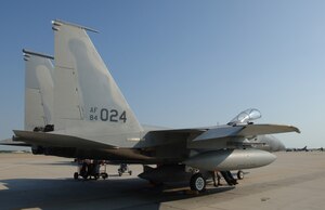LANGLEY AIR FORCE BASE, Va. -- F-15 Eagle tail number 84-024 from the 71st Fighter Squadron sits on the flight line prior to its transfer to Nellis Air Force Base, Nev., June 21. The fighter is one of the first two Eagles to be transferred to other units due to the impending inactivation of the 71 FS. The tail is devoid of the 71 FS’ trademark red “Ironmen” stripe and iconic “FF” marking. (U.S. Air Force photo/Airman 1st Class Jason J. Brown)