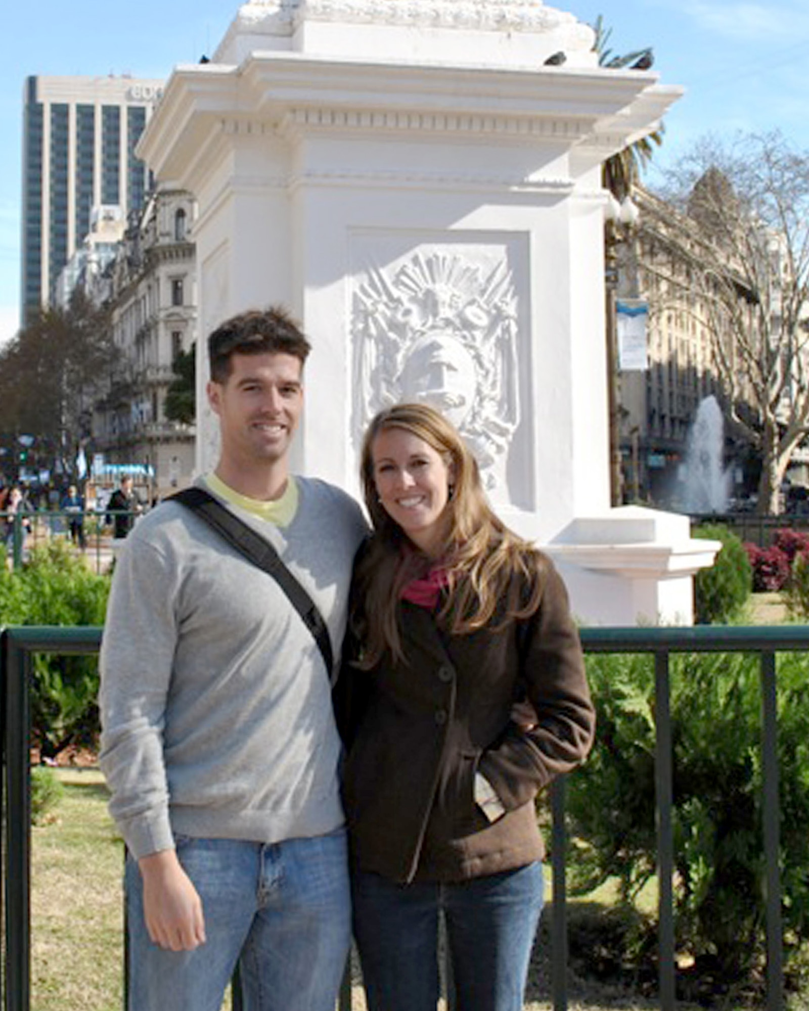 During a recent visit to Buenos Aires, Argentina, Maj. Sean Baerman and his wife, Mandy, familiarized themselves with their soon-to-be new city. The major was one of 17 military officers selected by the George and Carol Olmsted Foundation to be a student in Olmsted Scholar Class of 2011. The couple, along with their three-year-old son Teague, will spend the next few years living in Buenos Aires as Major Baerman completes a Masters of International Relations at the University of Belgrano. (courtesy photo)