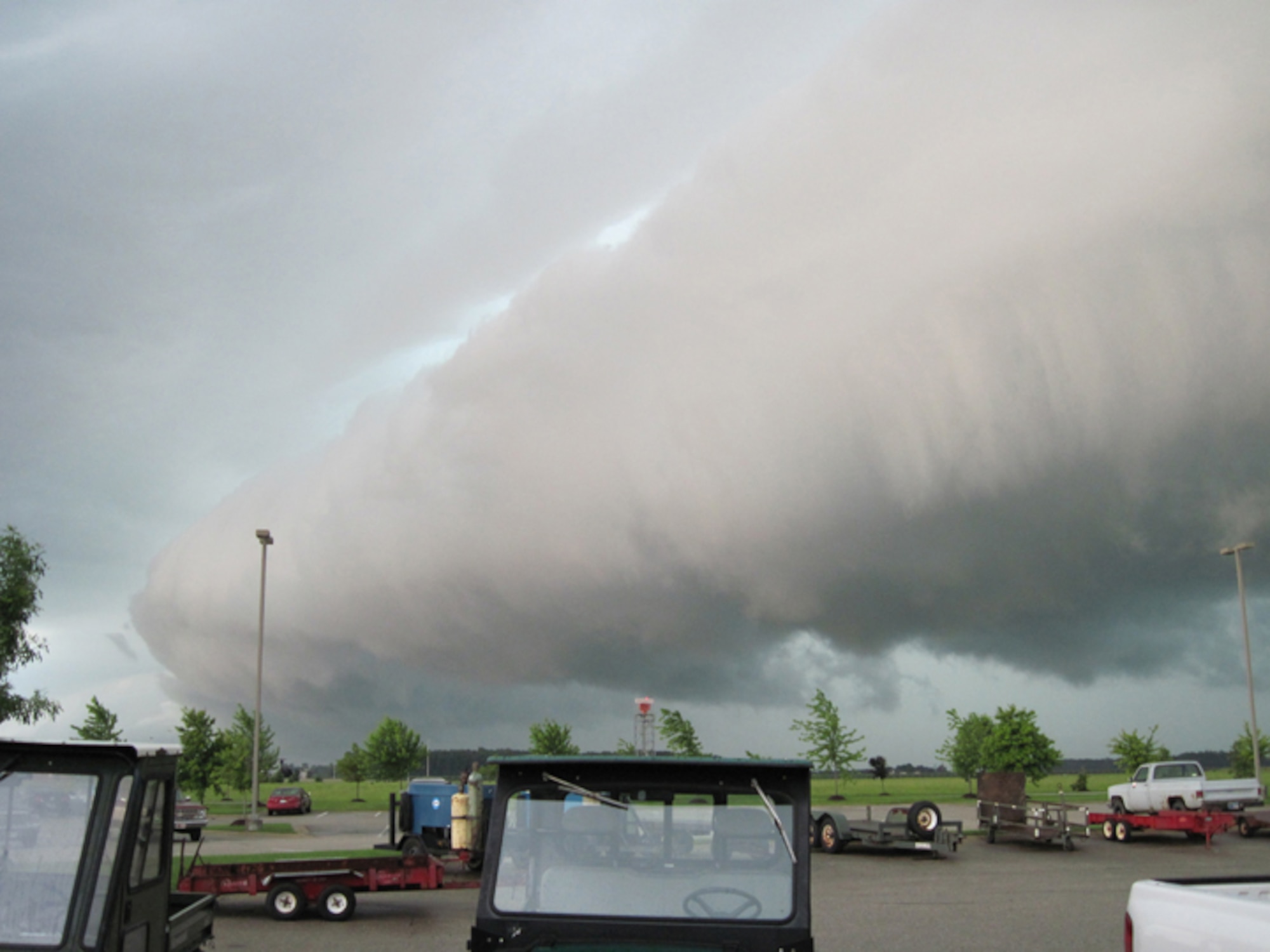 GRISSOM AIR RESERVE BASE, Ind., -- Clouds hang low over Grissom ARB and rain and thunderstorms traversed trough the North Central Indiana region in recent days.  (U.S. Air Force photo/Mr. Robert Wydock)                           