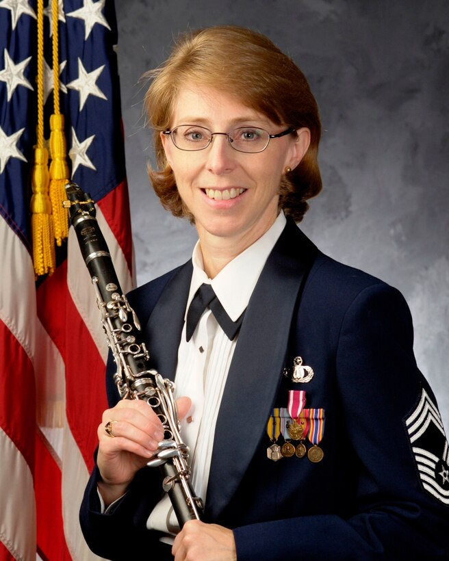 Chief Master Sgt. Sandra Cox, a clarinetist and the Non-Commissioned Officer-in-Charge of the Concert Band, retired from the Air Force in June. Originally from Columbia, S.C., her career in the Air Force began in 1990 as a clarinetist with the United States Air Force Heritage of America Band at Langley Air Force Base in Hampton, Va. She served as principal clarinet with the Band from October 1990 until she won an audition for The United States Air Force Band in January 1997.